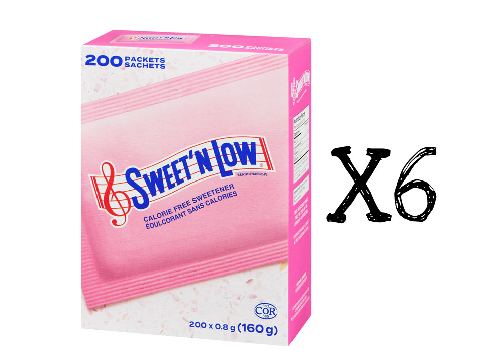 Sweet N Low Sweetener 200 packets x 0.8g = 160g x 6 boxes Canada Fresh
