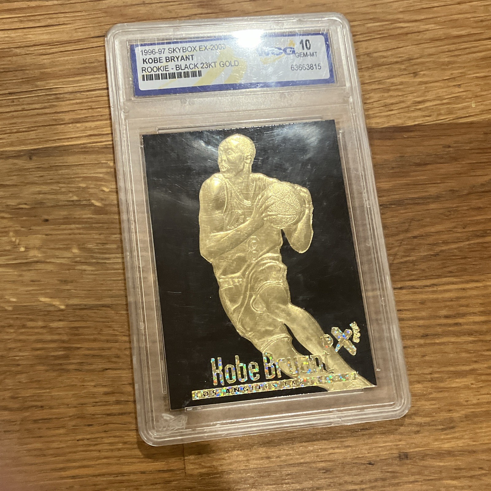 1996-97 SkyBox E-X2000 Kobe Bryant Rookie Black 23KT Gold Lakers PSA