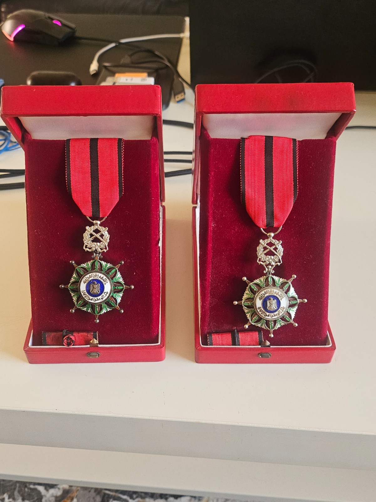 Extremely Rare - Saddam Era Iraqi Order of the Two Rivers 4th & 5th class - Iraq Extremely Rare - Saddam Era Iraqi Order of the Two Rivers 4th & 5th class - Iraq