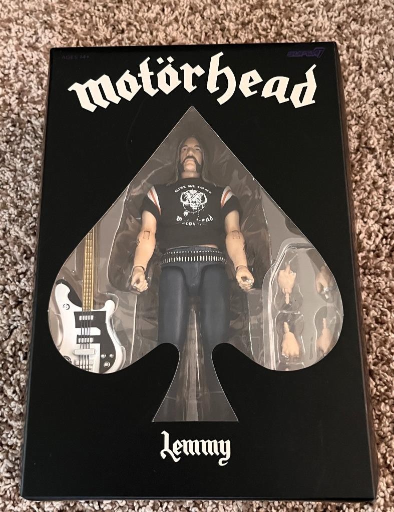 LEMMY KILMISTER Action Figure NIB motorhead ace of spades 2024 Super7