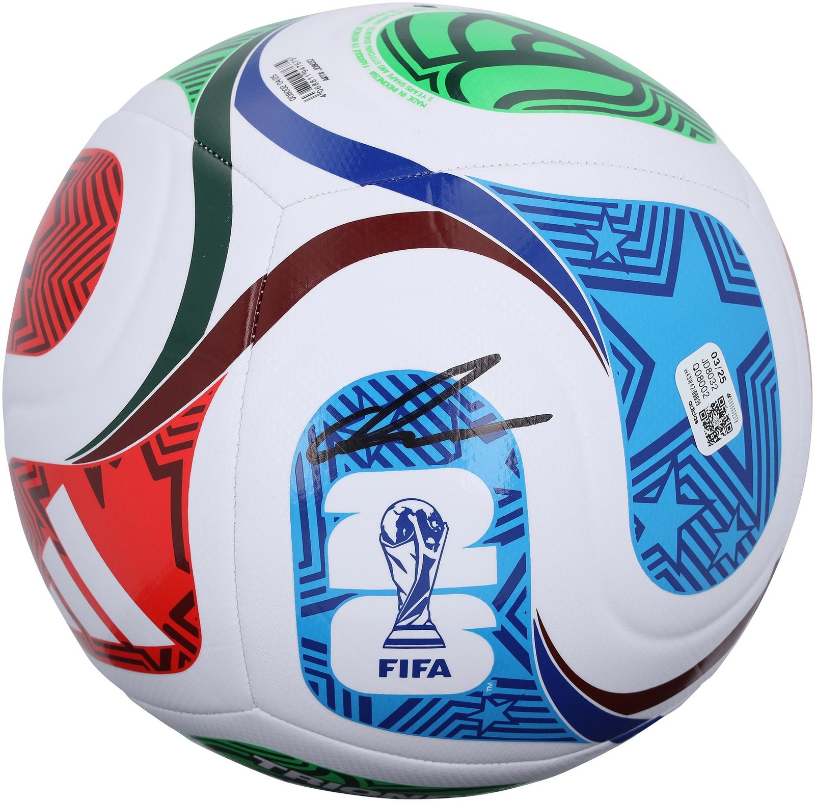 Cole Palmer England FA Signed 2026 FIFA World Cup Trionda adidas Soccer Ball