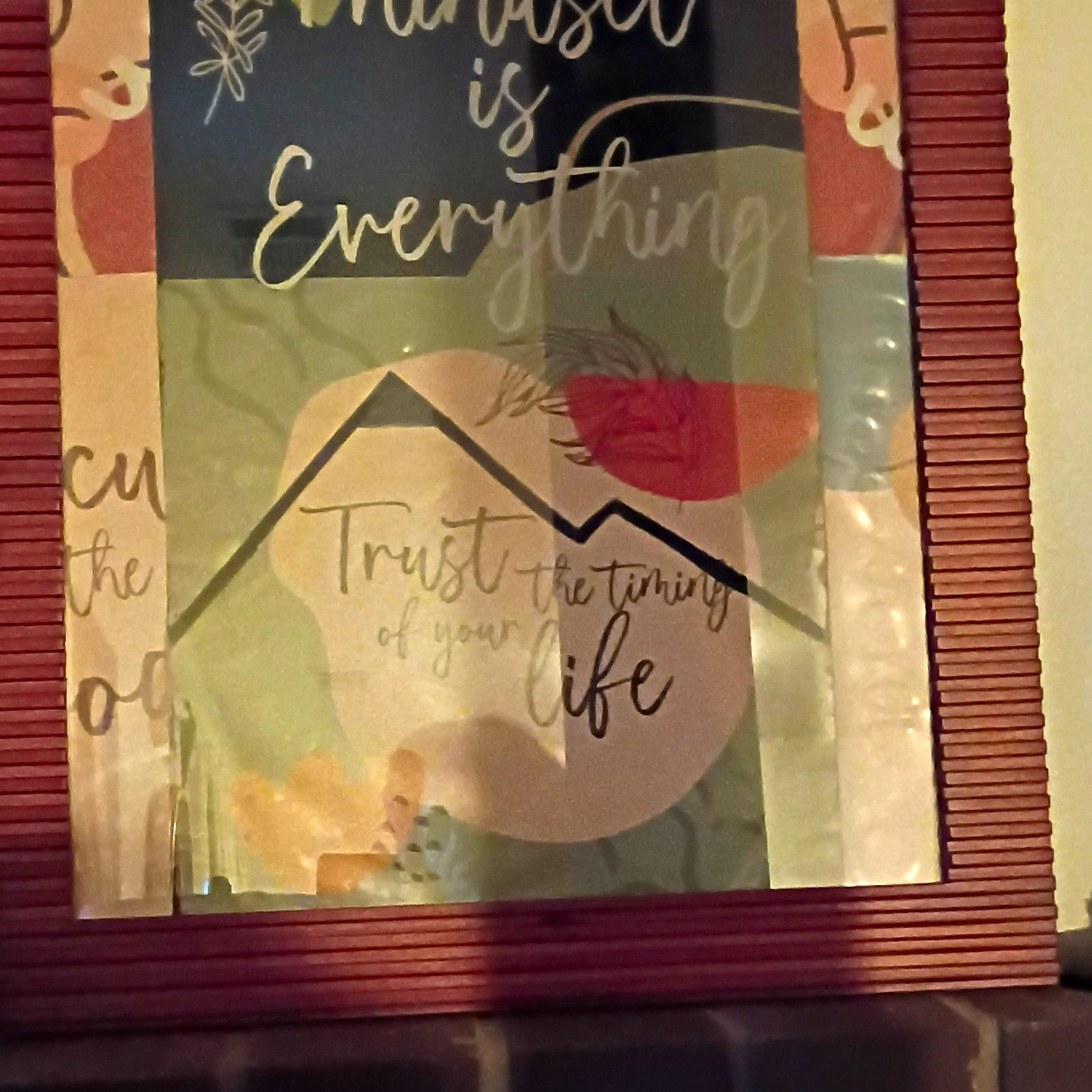 Red Rectangle art work and Frame Motivational Quote \ Red Rectangle art work and Frame Motivational Quote \