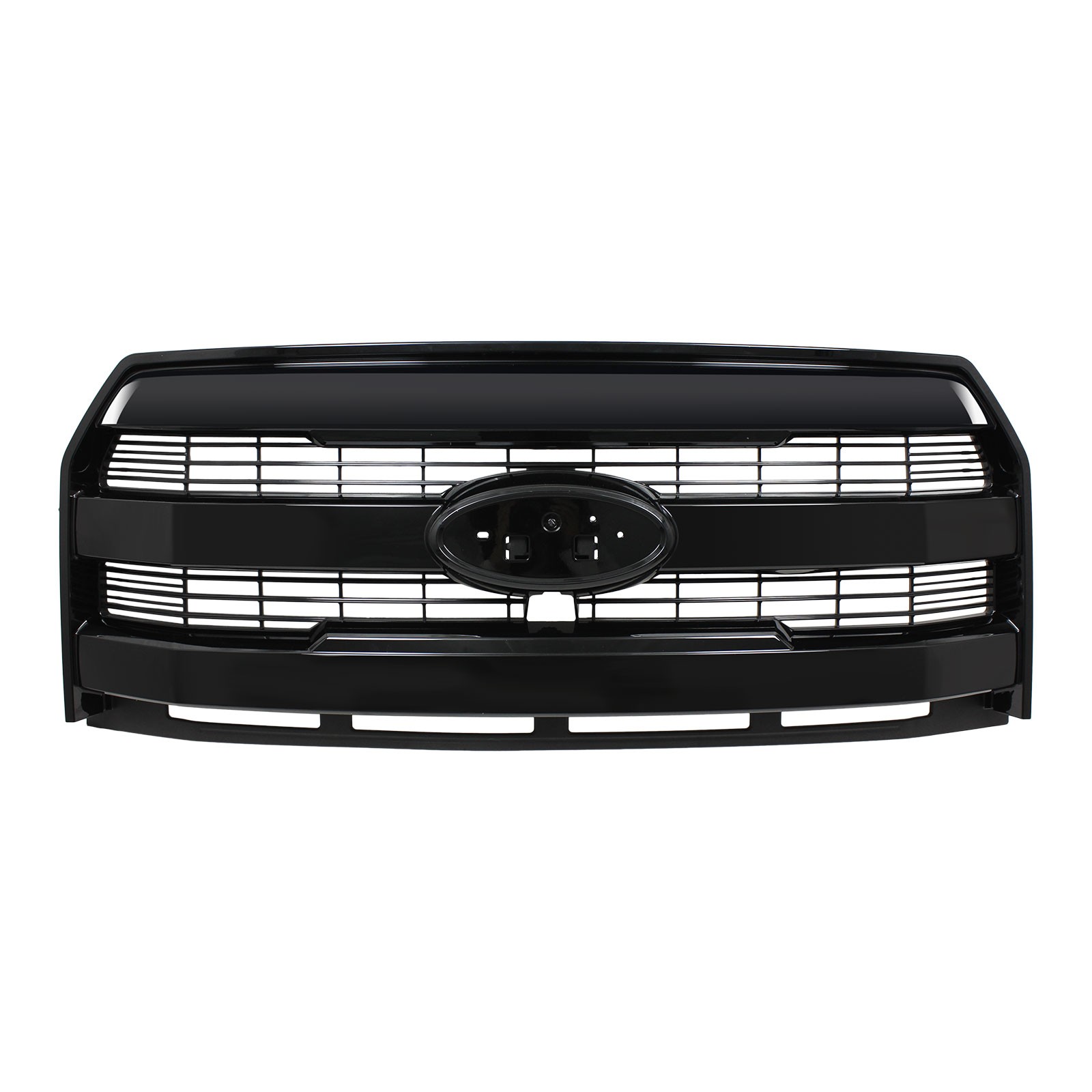 Front Upper Grill Grille Gloss Black King Ranch Style For 2015 16 2017 Ford F150