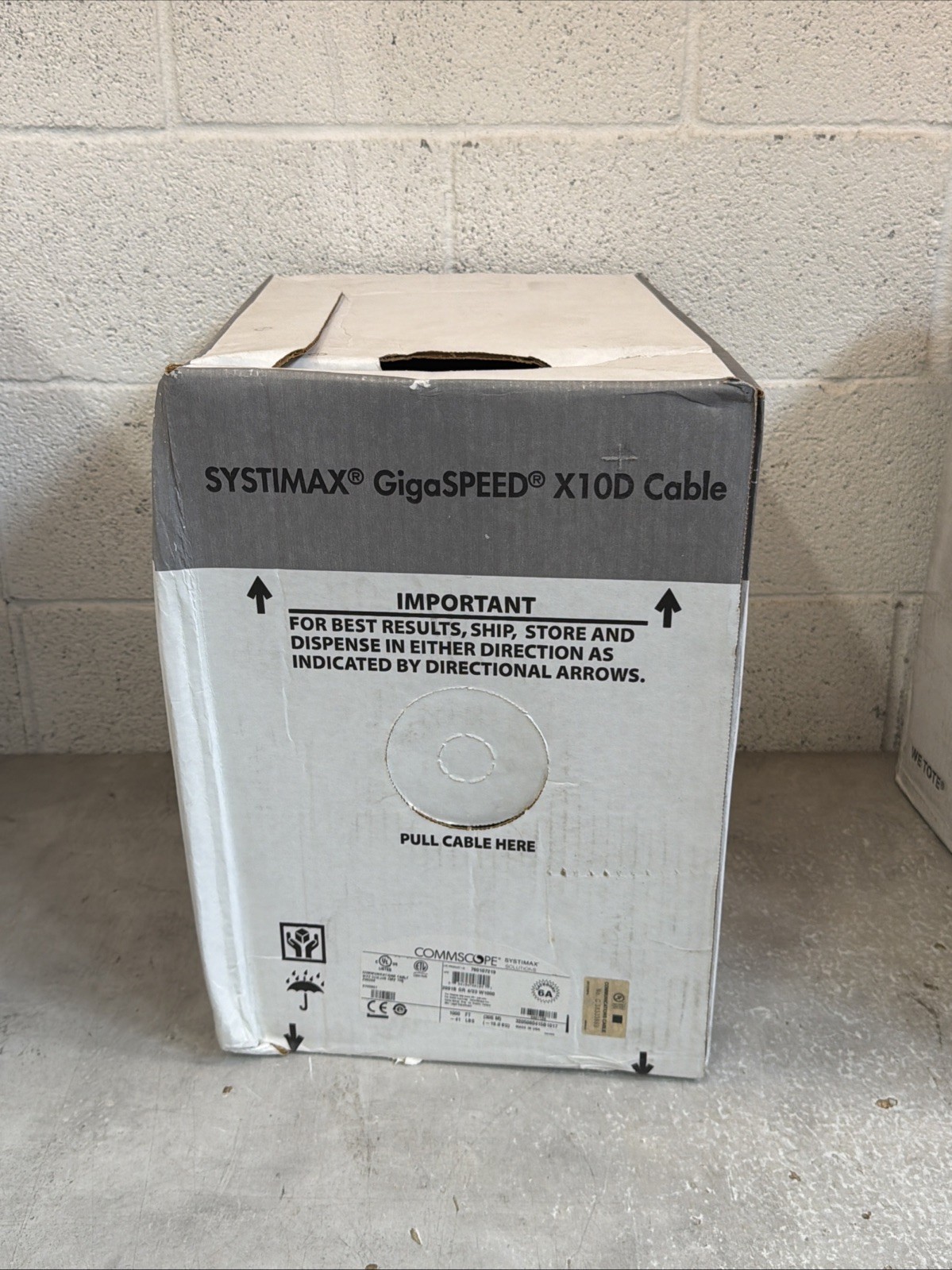 NEW - CommScope SYSTIMAX GigaSPEED X10D 2091B Category 6A Cable 1000ft Green