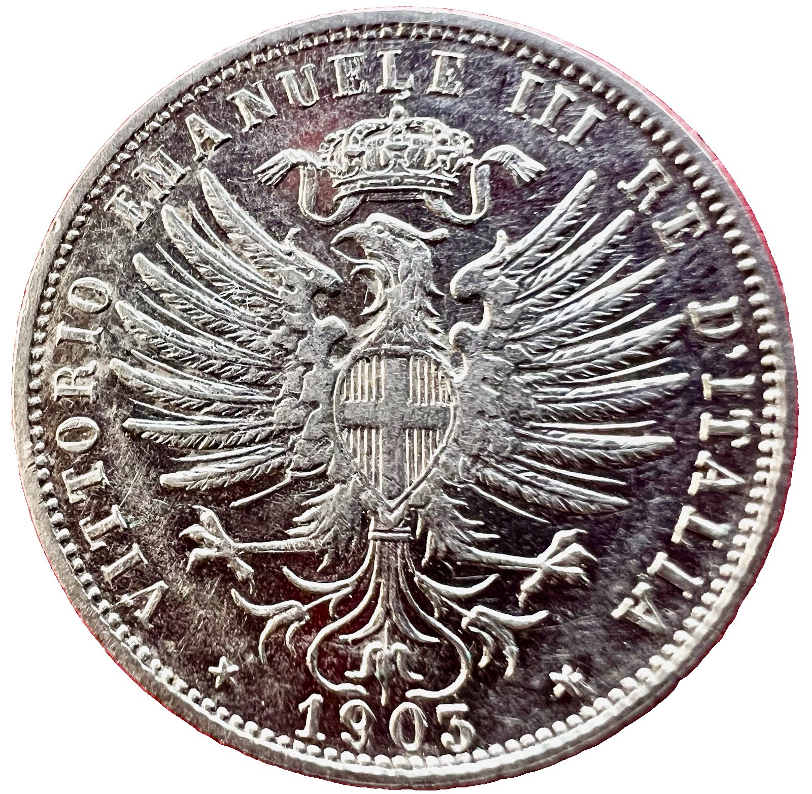 Italy 25 Centesimi 1903 Vittorie Emanuele KM#36 09/26