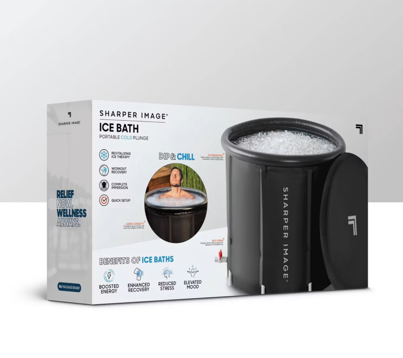 Sharper Image - Ice Bath Portable Cold Plunge, Revitalizing Ice Therapy Workout Sharper Image - Ice Bath Portable Cold Plunge, Revitalizing Ice Therapy Workout