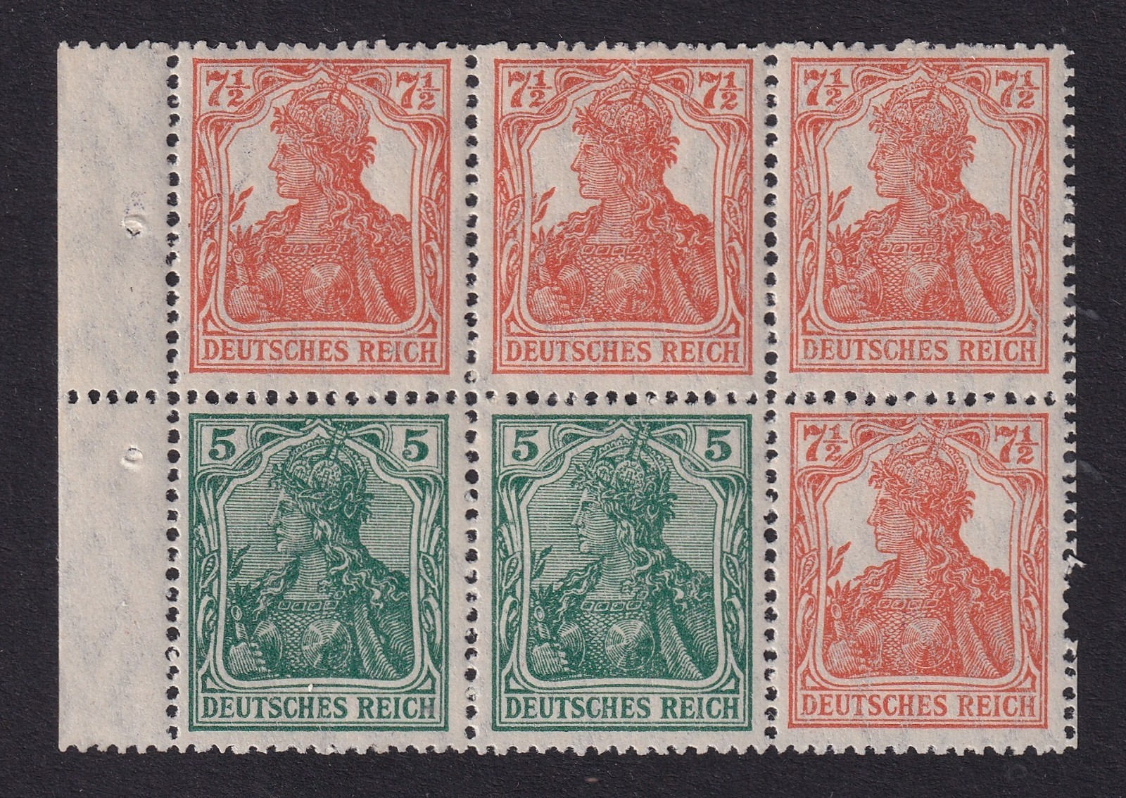 GERMANY 1918 Germanias Booklet Pane SG 84ia MNH/** (CV £150+) GERMANY 1918 Germanias Booklet Pane SG 84ia MNH/** (CV £150+)