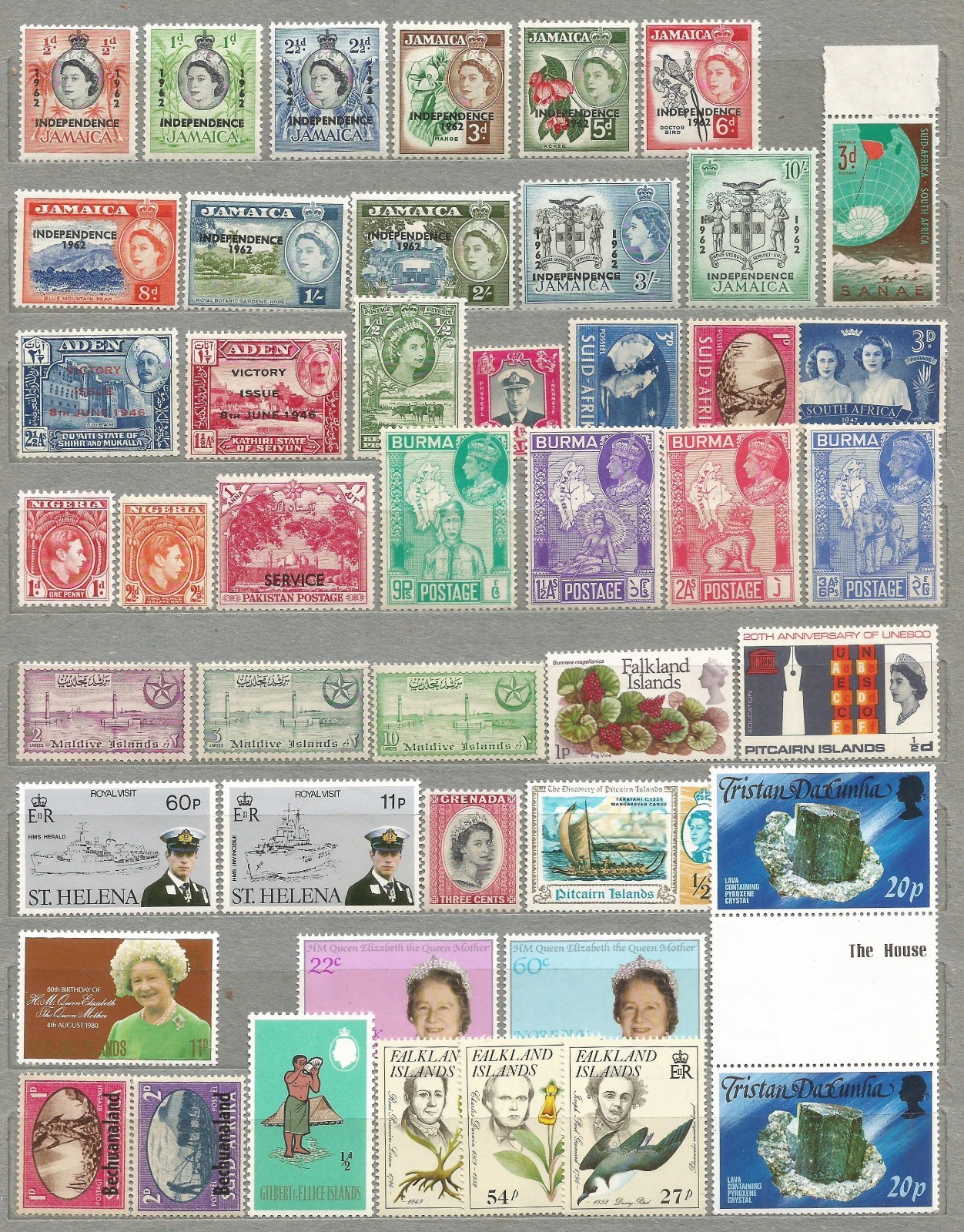 British Commonwealth KGVI QEII nice mint group MNH/MVLH/MH/VG/F