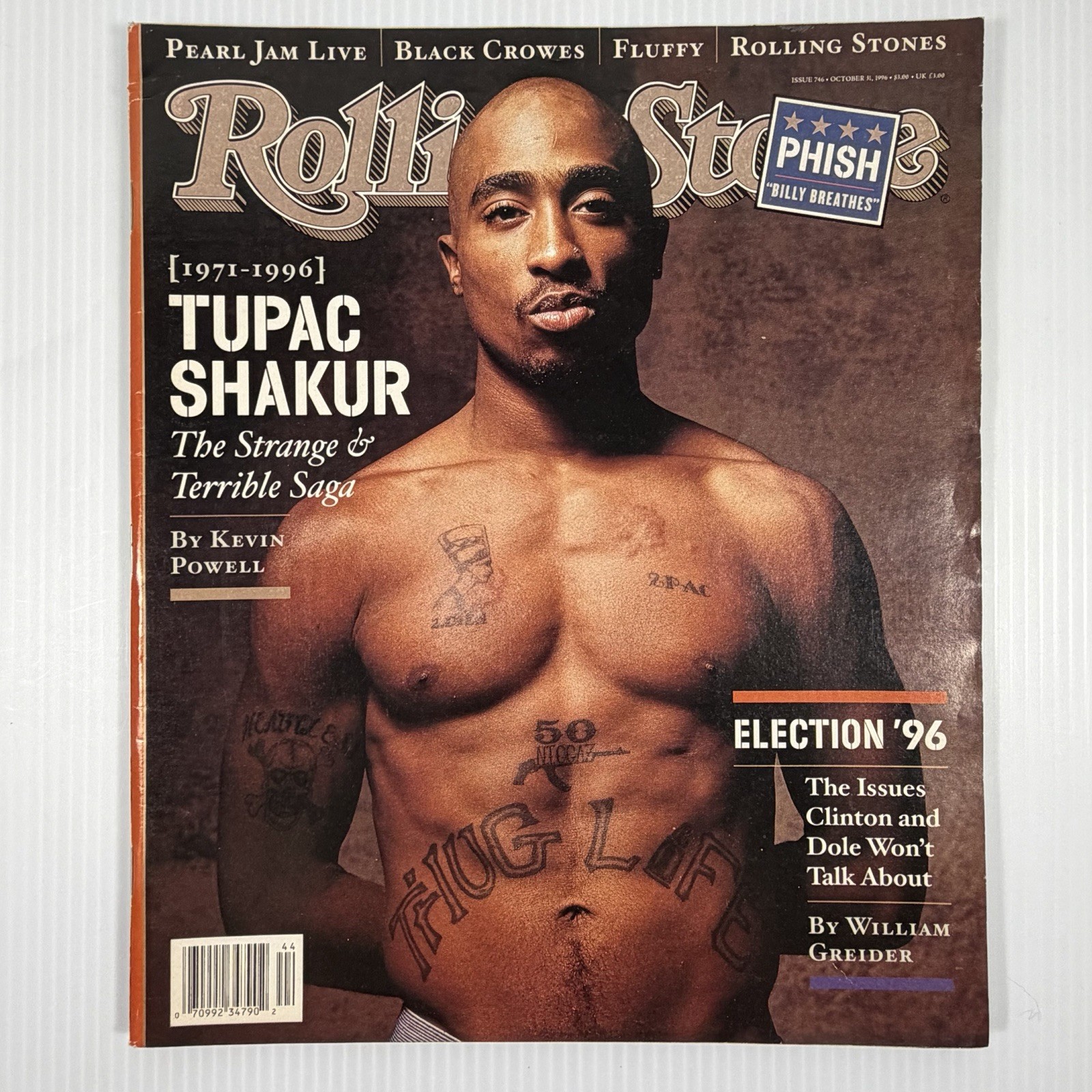 Rolling Stone | 2Pac Tupac Shakur | October 10, 1996 | #742 Rolling Stone | 2Pac Tupac Shakur | October 10, 1996 | #742