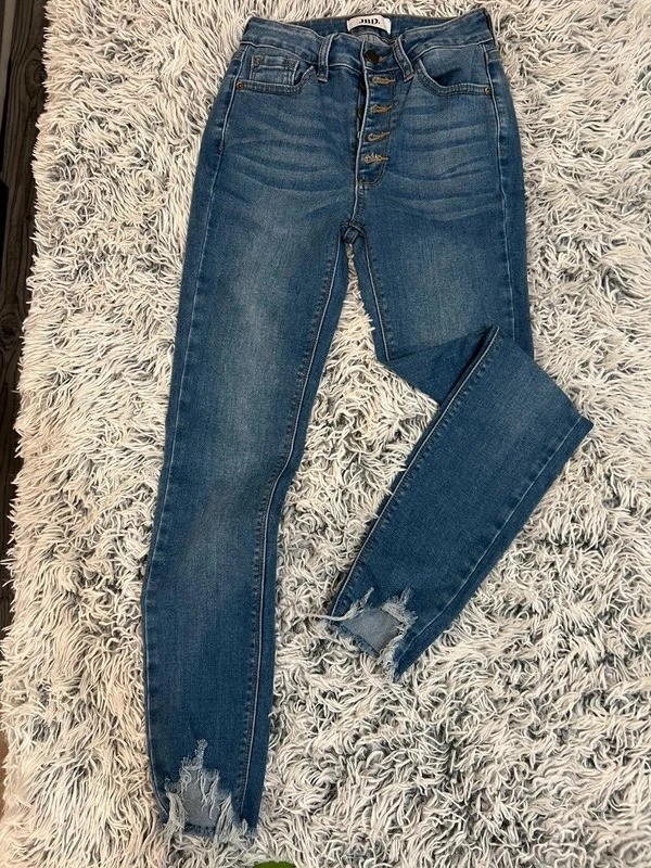 JBD by Just Black Denim High Rise Button Fly Skinny Jeans Size 24 JBD by Just Black Denim High Rise Button Fly Skinny Jeans Size 24