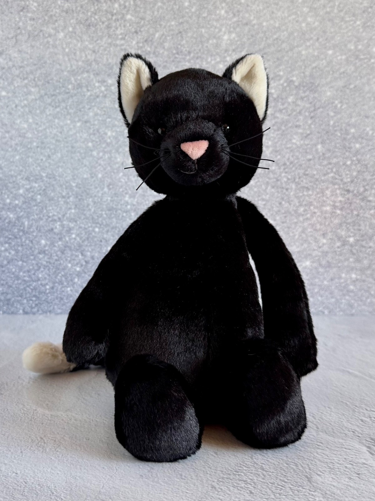 NWT Authentic Retired JELLYCAT Medium Bashful Black Kitten BAS3BKIT Rare HTF