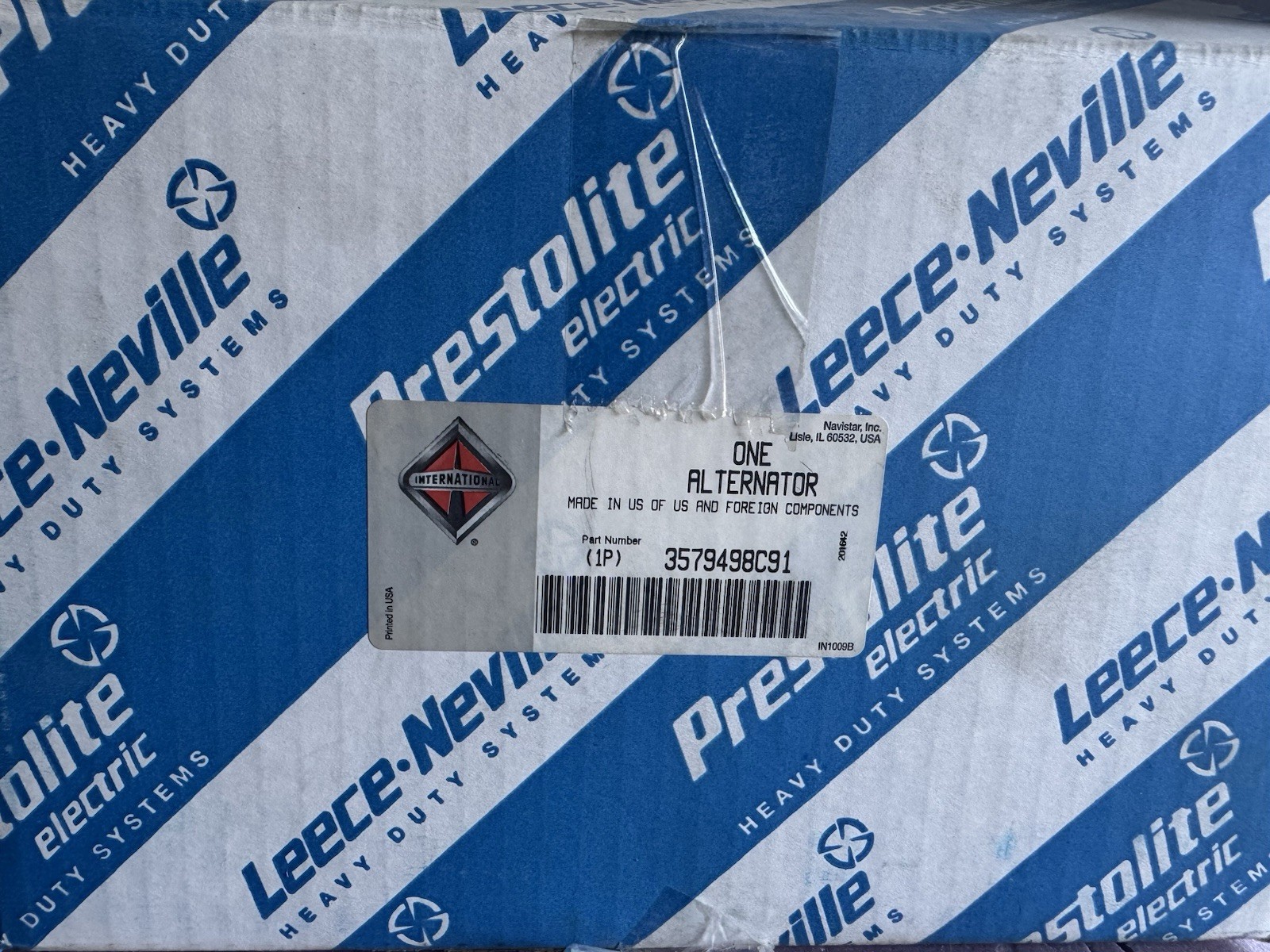 International Prestolite Leece Neville 12V Alternator 3579498C91 110 AMPS