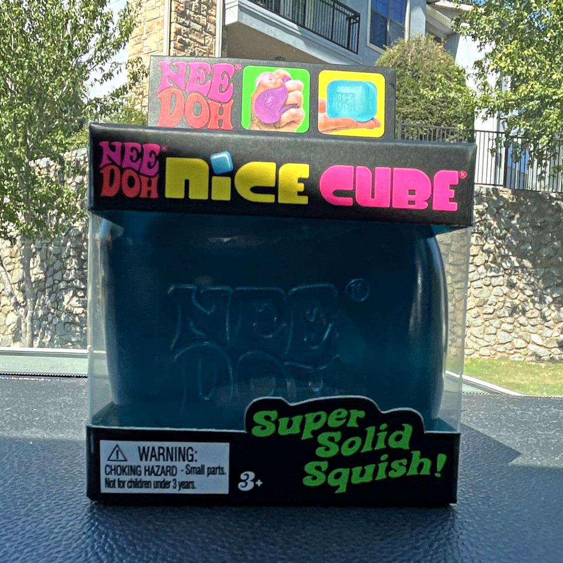 Schylling NeeDoh Nice Cube Blue Super Solid Squish Tactile Squeeze Toy