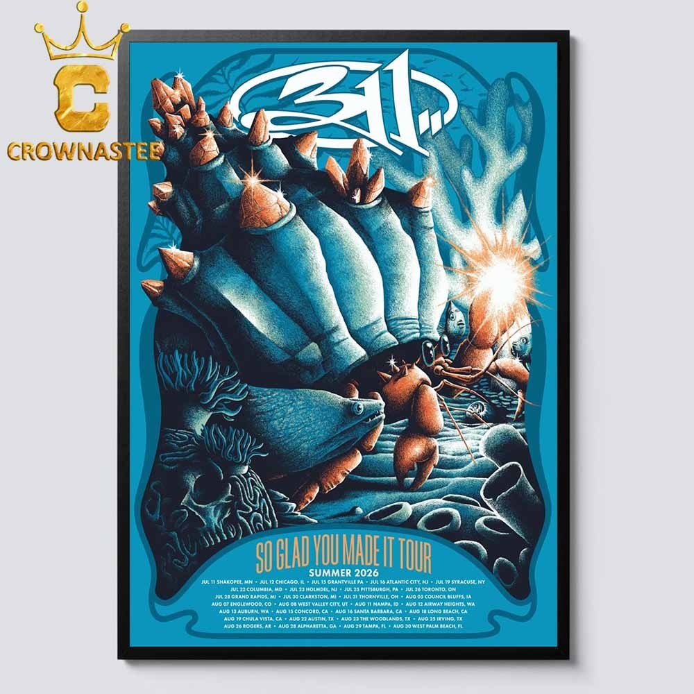 311 So Glad You Made It Tour Summer 2026 Concert Poster