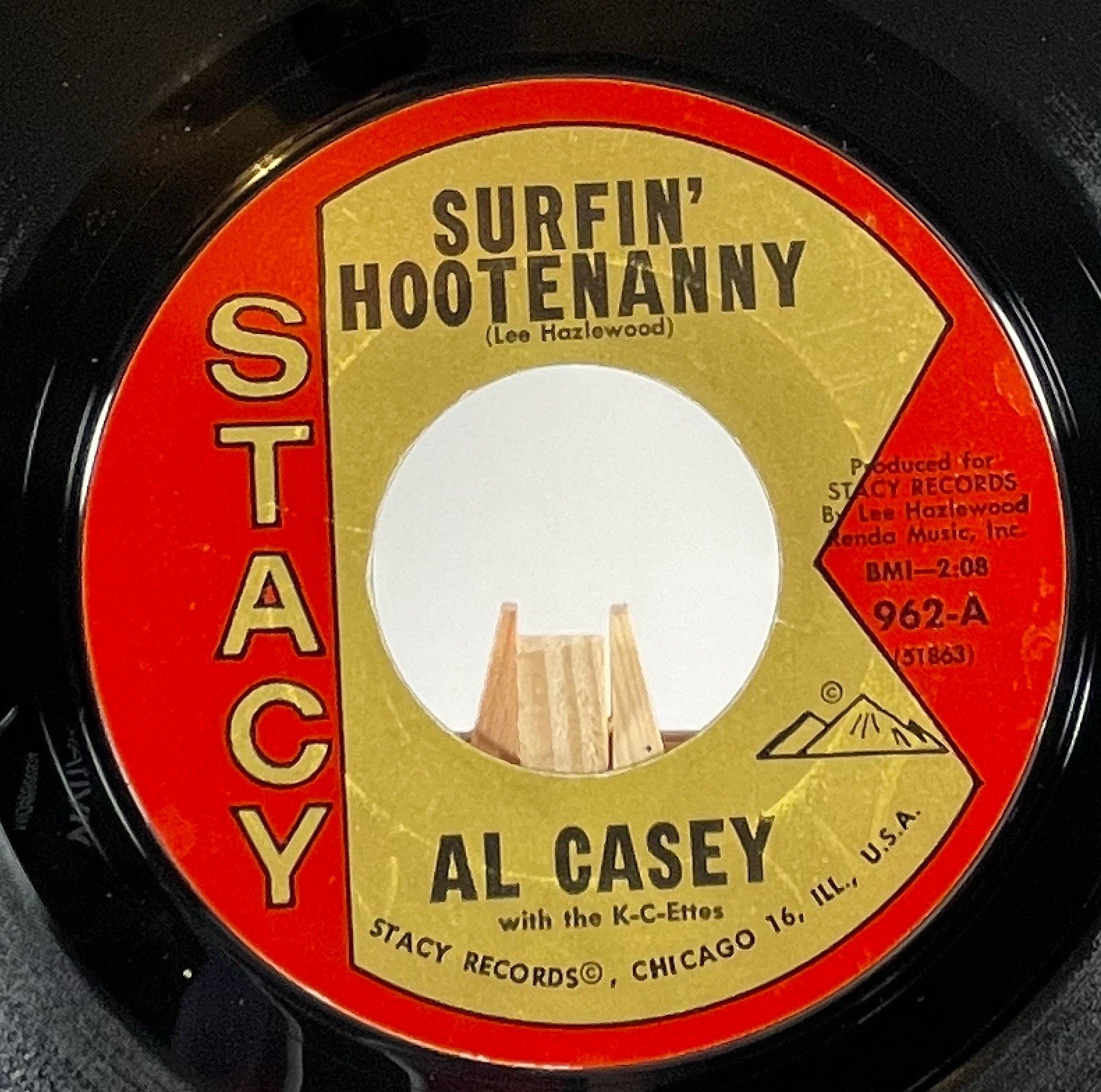AL CASEY 45RPM SURFIN\' HOOTENANNY / EASY PICKIN\'—VG+