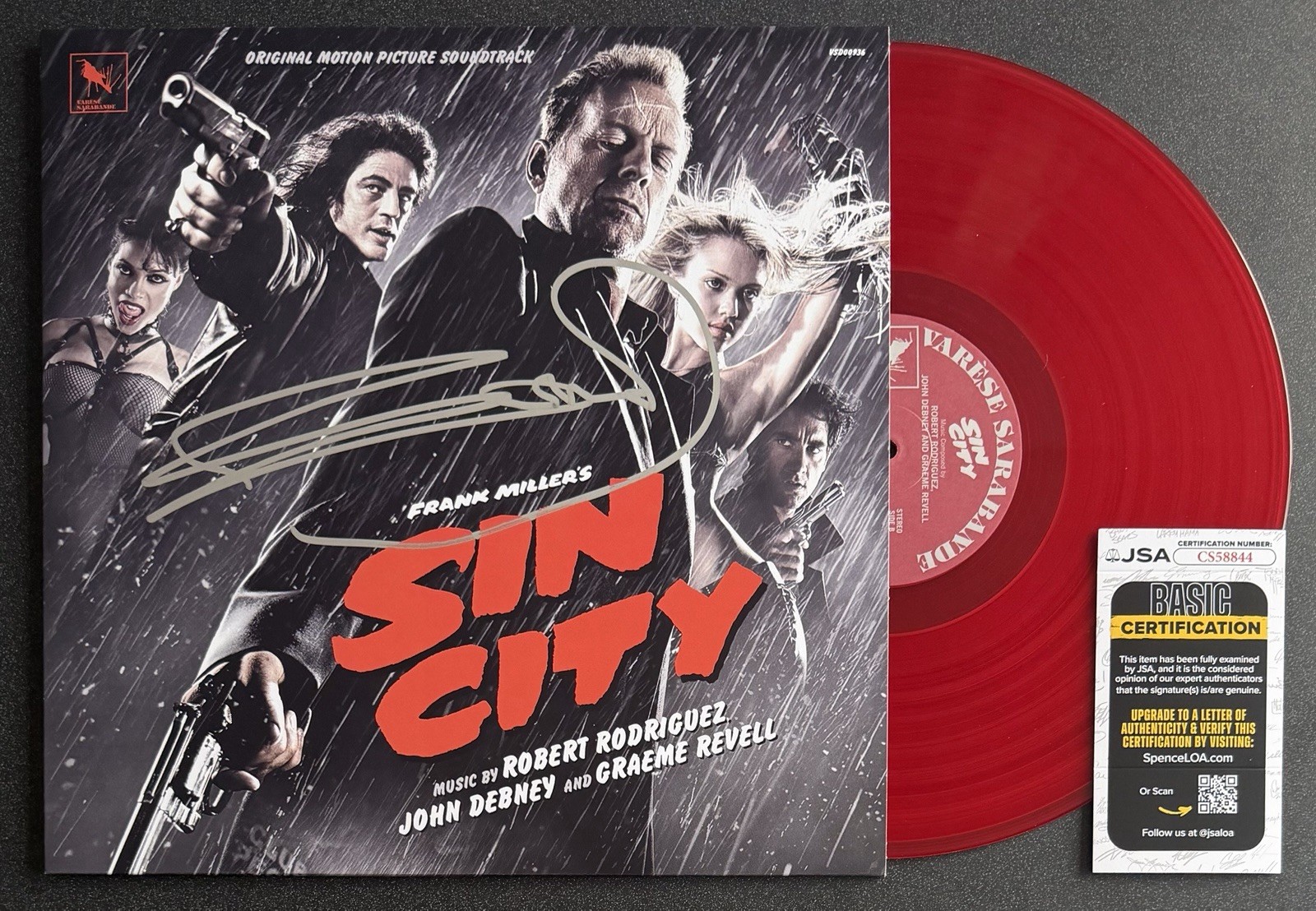 FRANK MILLER SIGNED *SIN CITY* VINYL RECORD ALBUM SOUNTRACK LP JSA COA