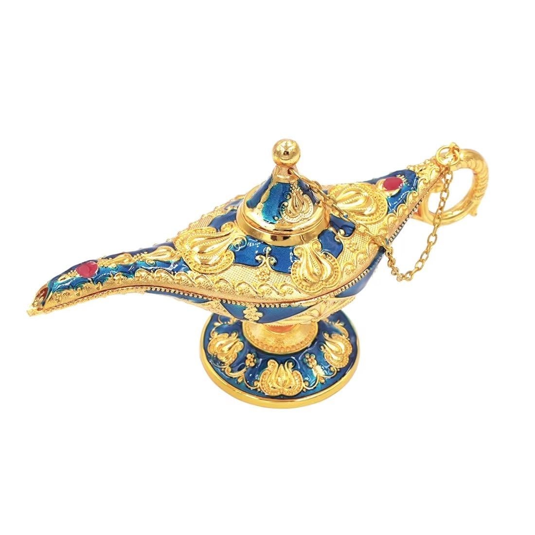 Hourwof Vintage Aladdin Magic Genie Lamp,Arabian Nights Costume Prop Lamp for We