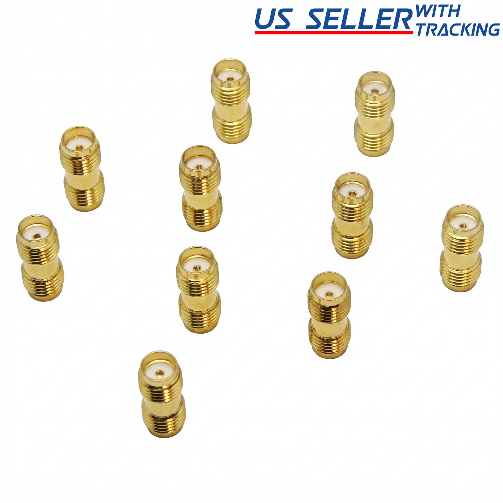 10 Pack SMA Female to Female Coupler Adapter Barrel Connector RF Antenna