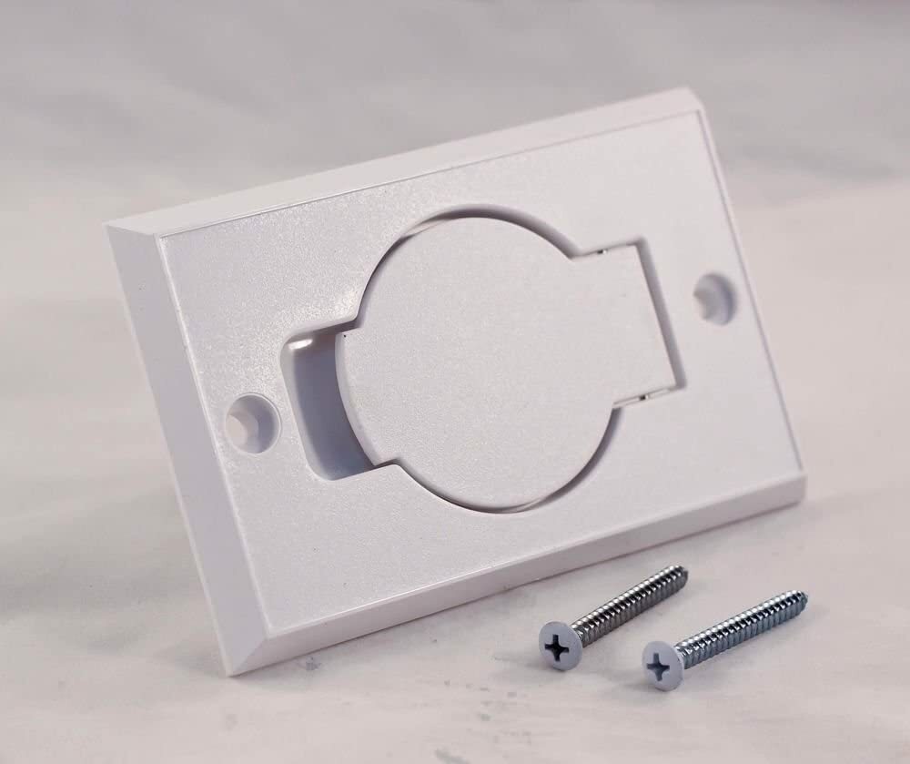 Central Vacuum Inlet Wall Valve Color: White