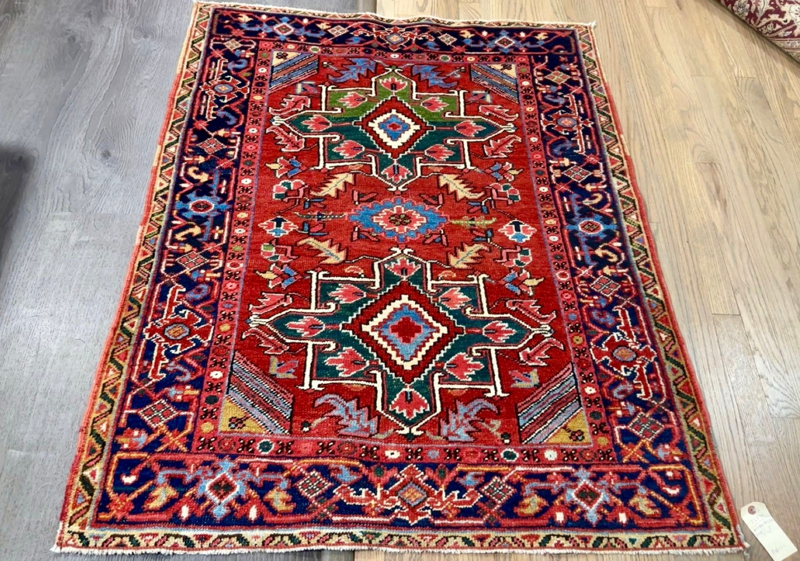 AUTHENTIC VANTAGE ANTIQUE HAND WOVEN SERAPI RUG 3X5FT FROM Circa 1900 AUTHENTIC VANTAGE ANTIQUE HAND WOVEN SERAPI RUG 3X5FT FROM Circa 1900
