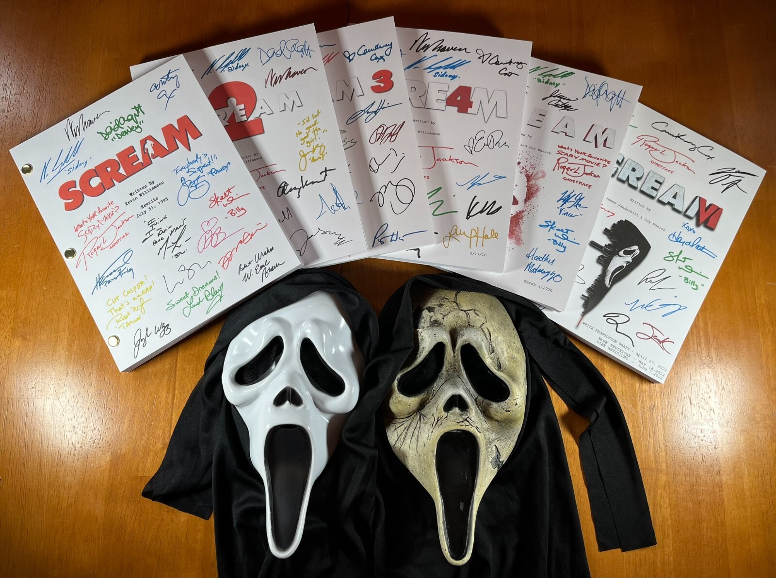Scream 1-6 Script Bundle- Signed- Autograph Reprints- 6 Scripts- Ghost Face