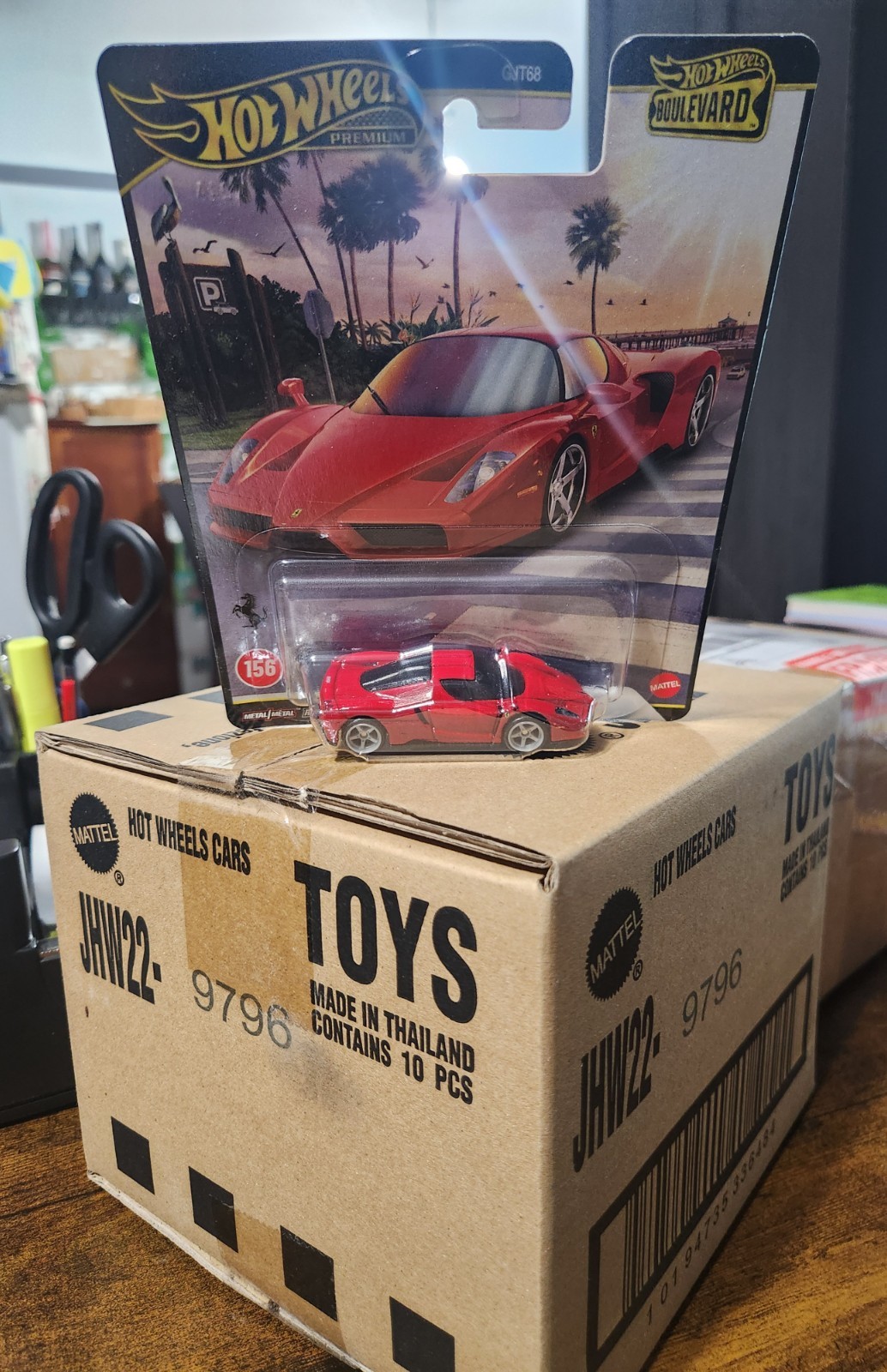 Hot Wheels Premium Boulevard #156 Enzo Ferrari Red GJT68 SEALED CASE of 10 Hot Wheels Premium Boulevard #156 Enzo Ferrari Red GJT68 SEALED CASE of 10