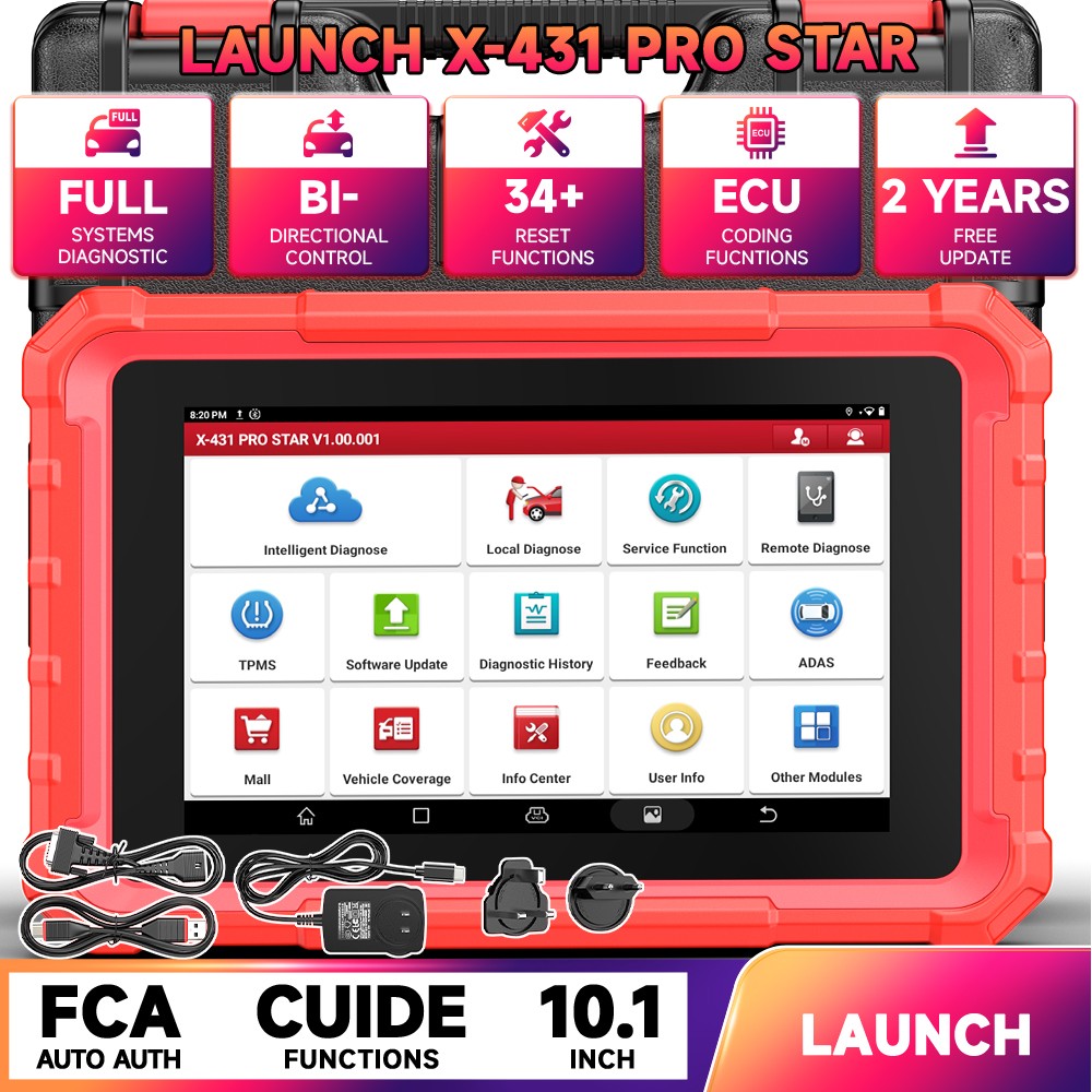 LAUNCH X431 Pro Star Bidirectional 38+ Service OBD2 Scanner Full ECU Coding Tool