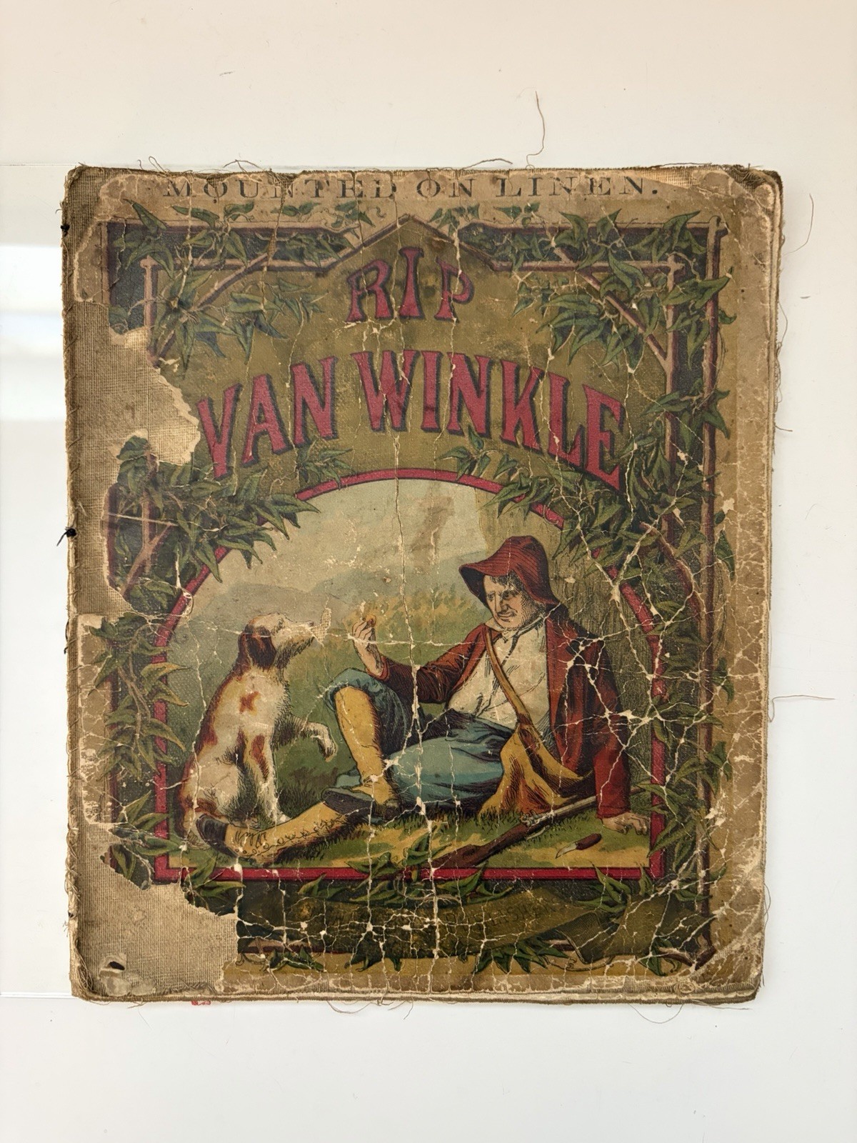 McLoughlin Bros Rip Van Winkle Antique Linen Book Illustrated Children’s