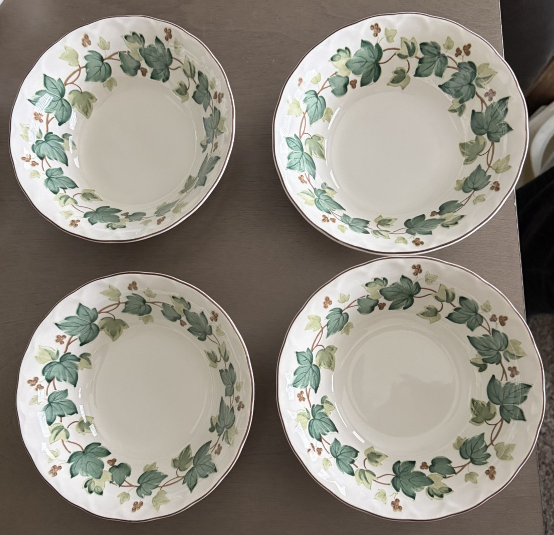 Nikko Greenwood_Ivy_ Cereal / Soup Bowls _ Price Qty 4_2 Sets Available