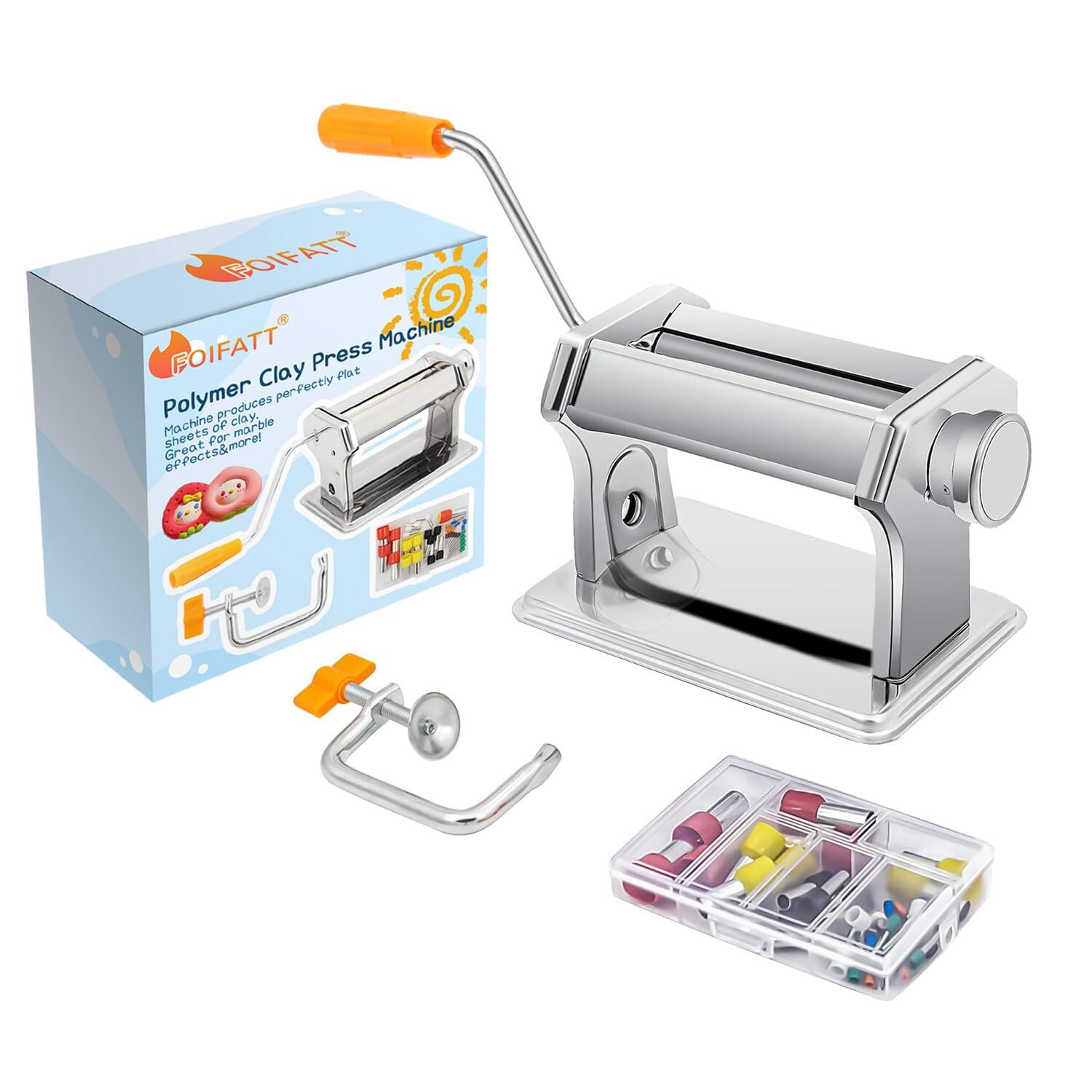Polymer Clay Press Machine, Craft Clay Mixers Machine and 40PCS Polymer Clay Polymer Clay Press Machine, Craft Clay Mixers Machine and 40PCS Polymer Clay