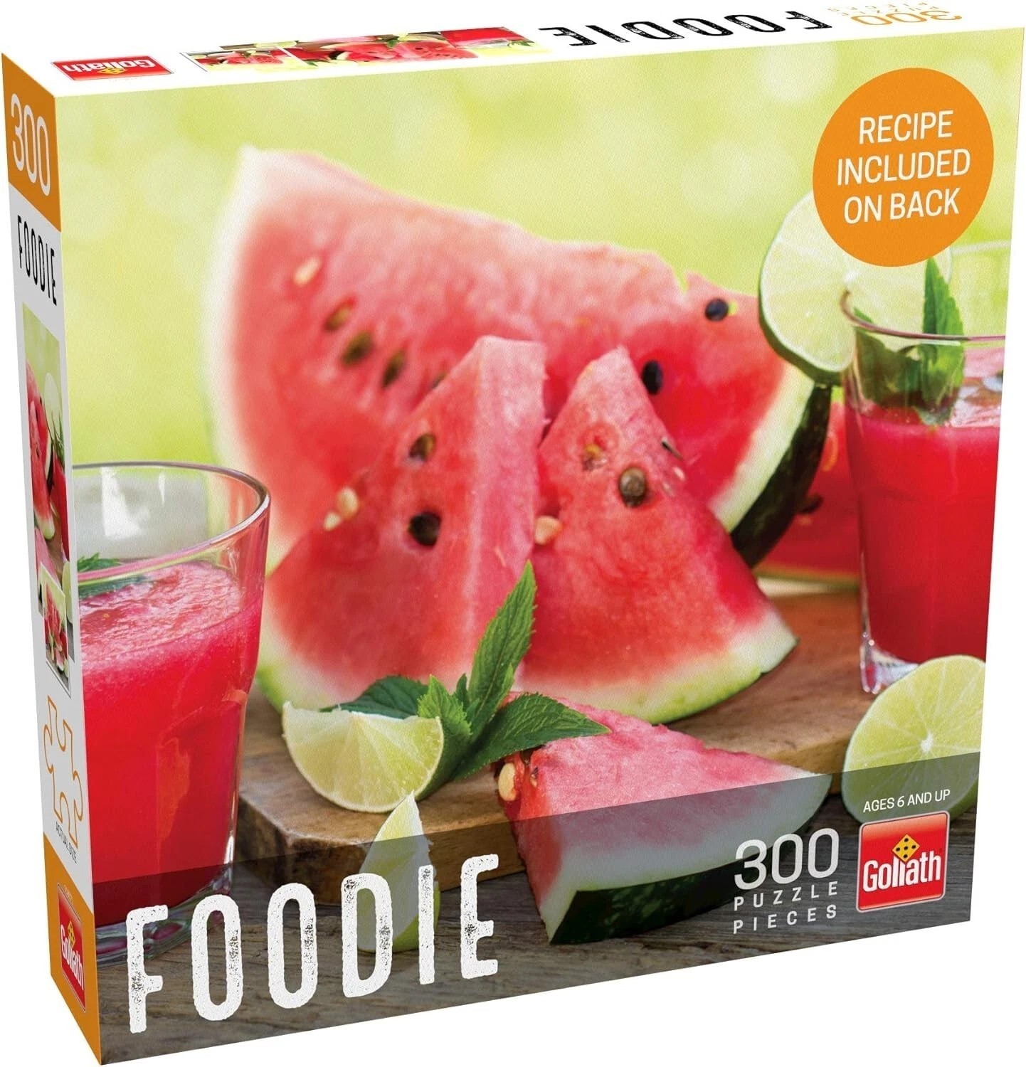 GOLIATH Foodie Puzzles Watermelon Smoothie 300 Piece Puzzle Size 19.5\