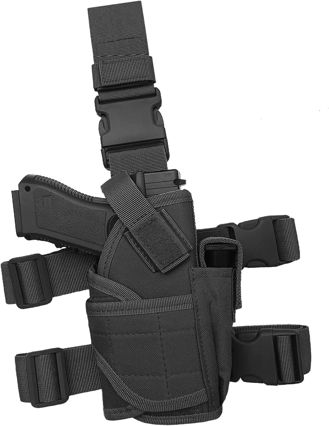 Military Drop Leg Holster Tactical Thigh Pistol Gun Pouch Right Hand Adjustable