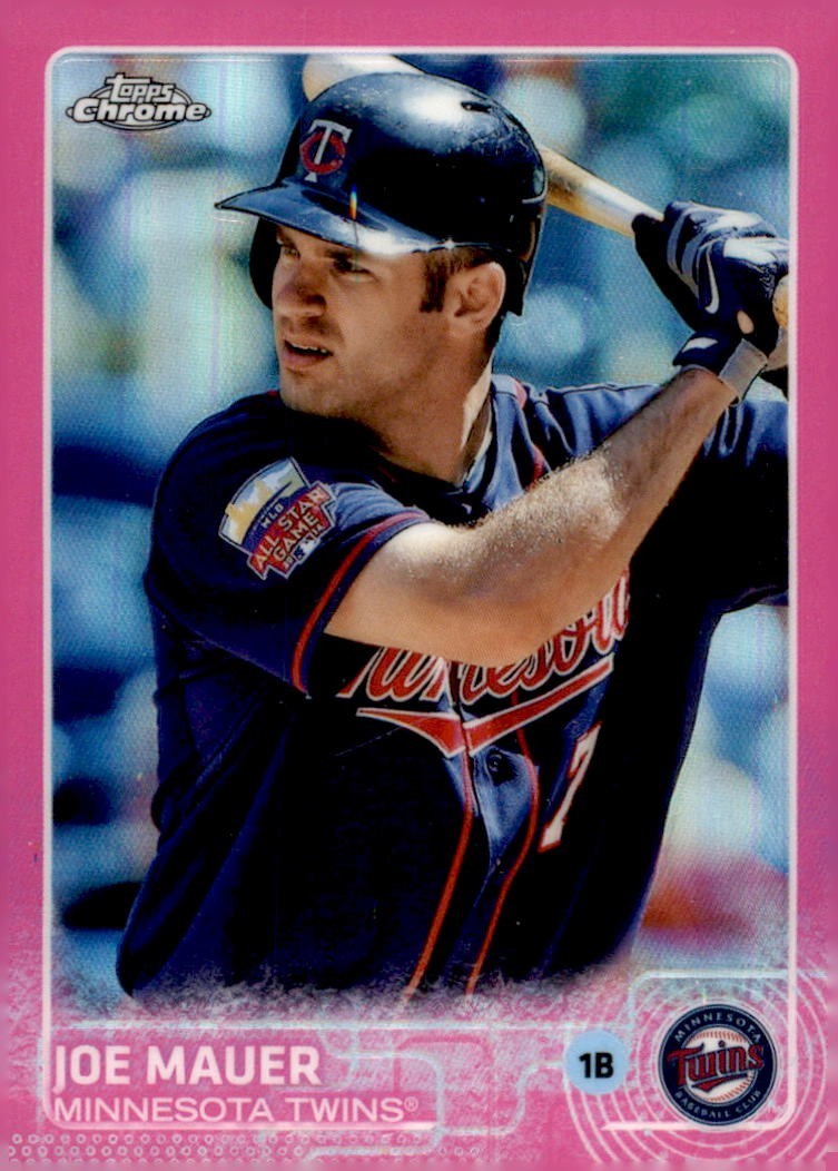 2015 Topps Chrome Pink Refractor Joe Mauer #4 2015 Topps Chrome Pink Refractor Joe Mauer #4