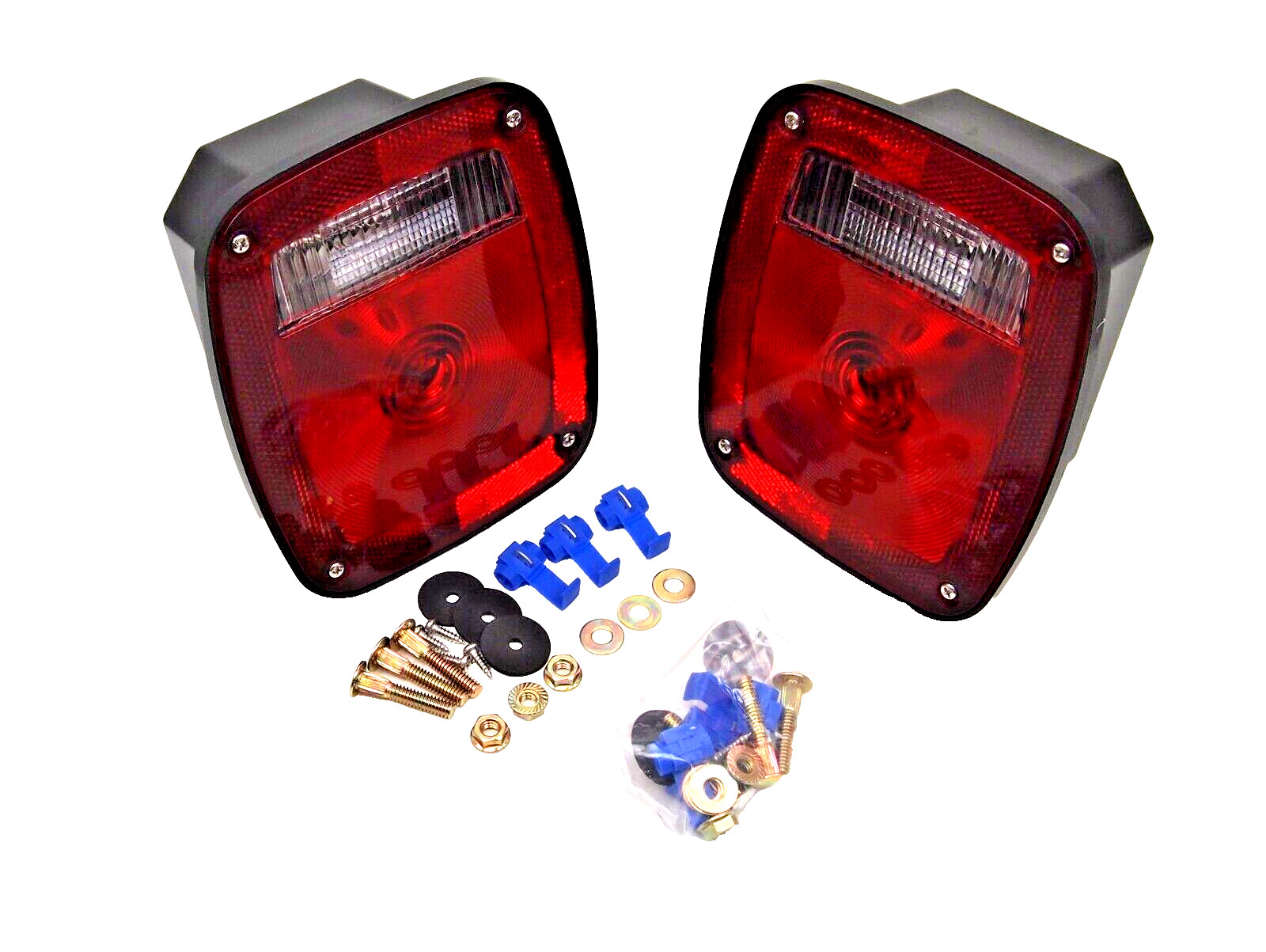 2PC Universal Combination Signal Tail Light Truck Lite Red/clear DOT HTL-T101 2PC Universal Combination Signal Tail Light Truck Lite Red/clear DOT HTL-T101
