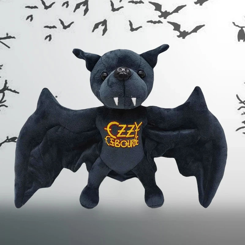 New 25cm Funny Ozzy Osbourne Bat Plush Toy Game Animation