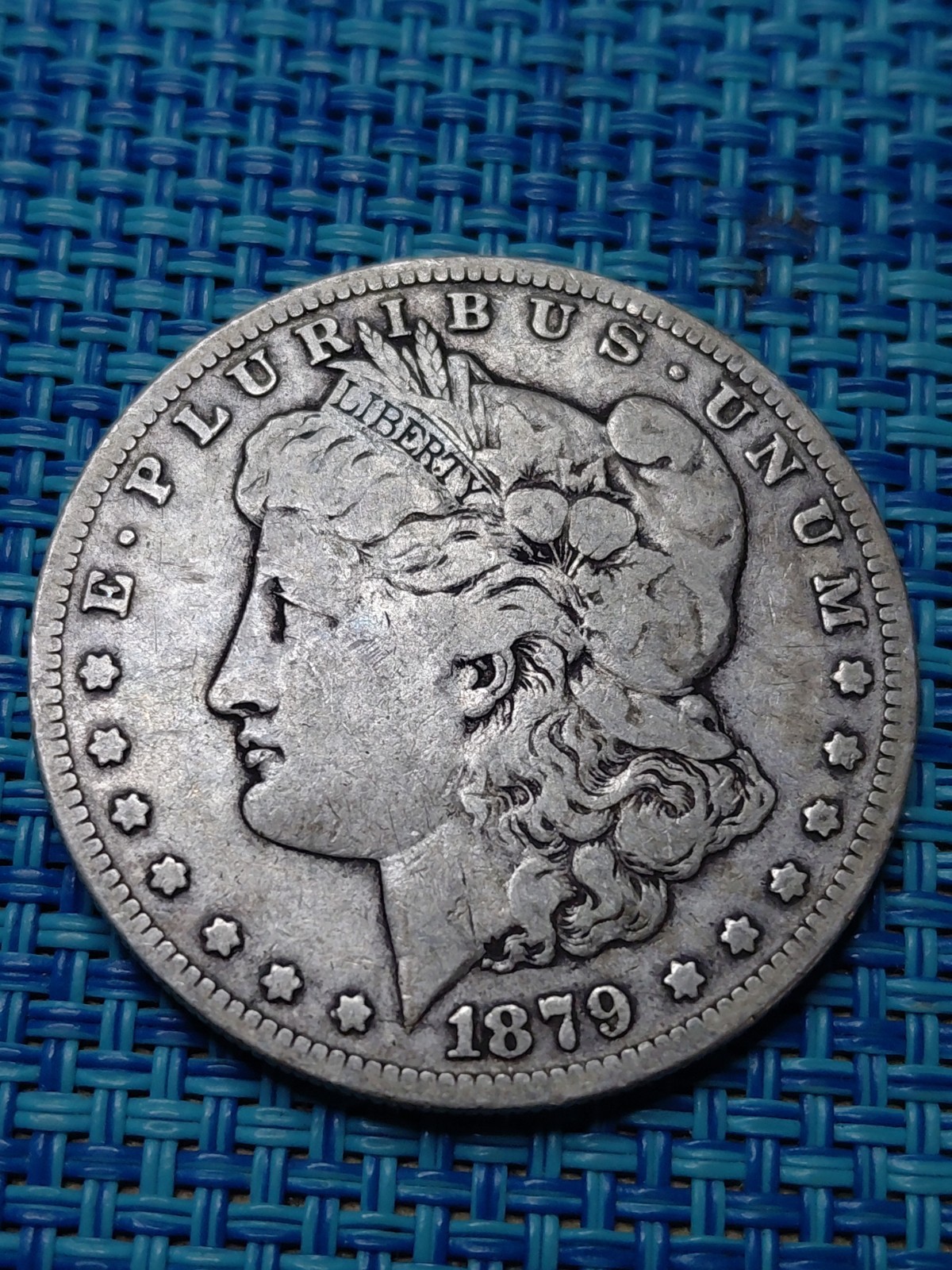🇺🇸 USA Morgan 1 dollar 1879 S  Silver .900 Coins FINE  081726-6