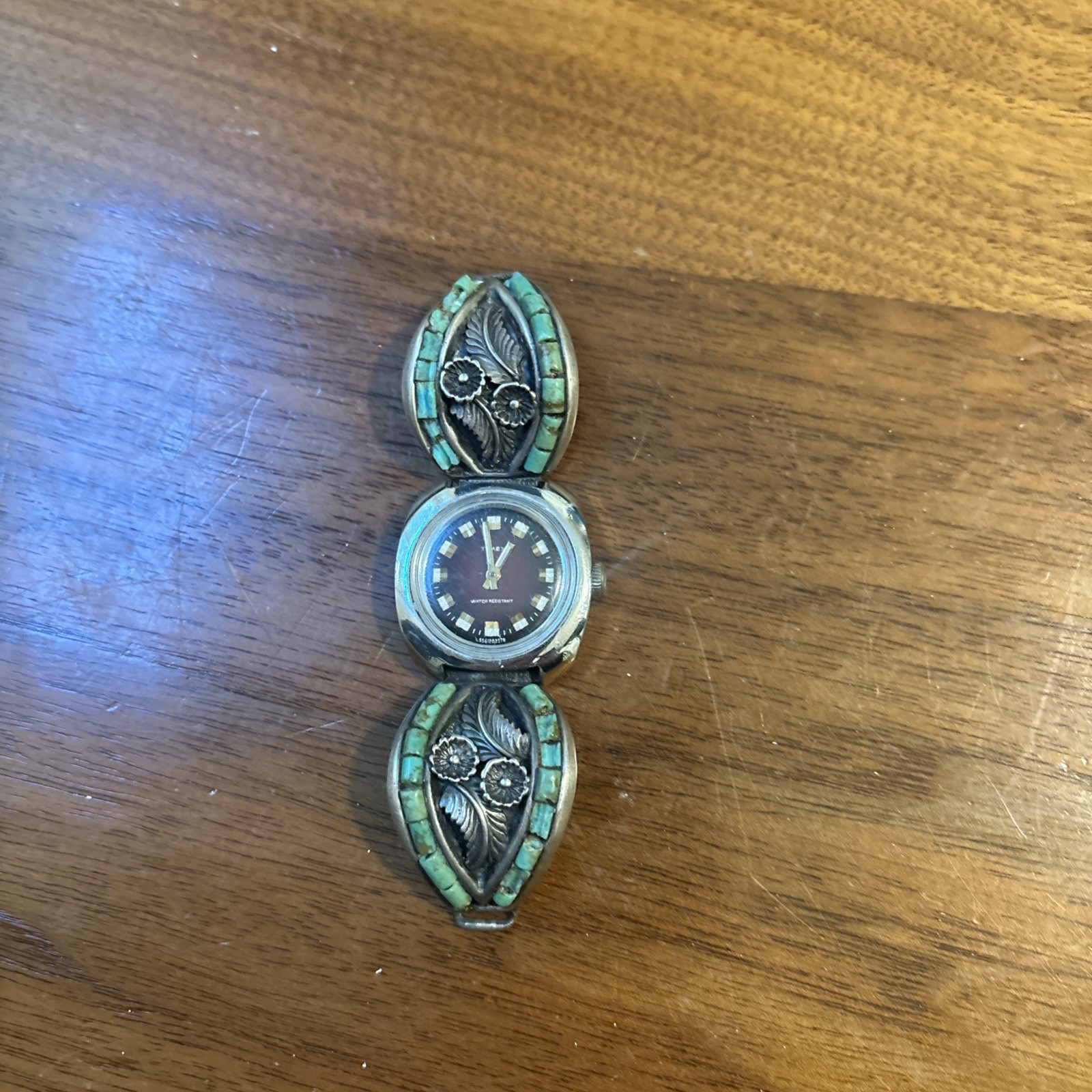 Vintage Sterling Silver Native American Turquoise Watch Bands Timex Watch