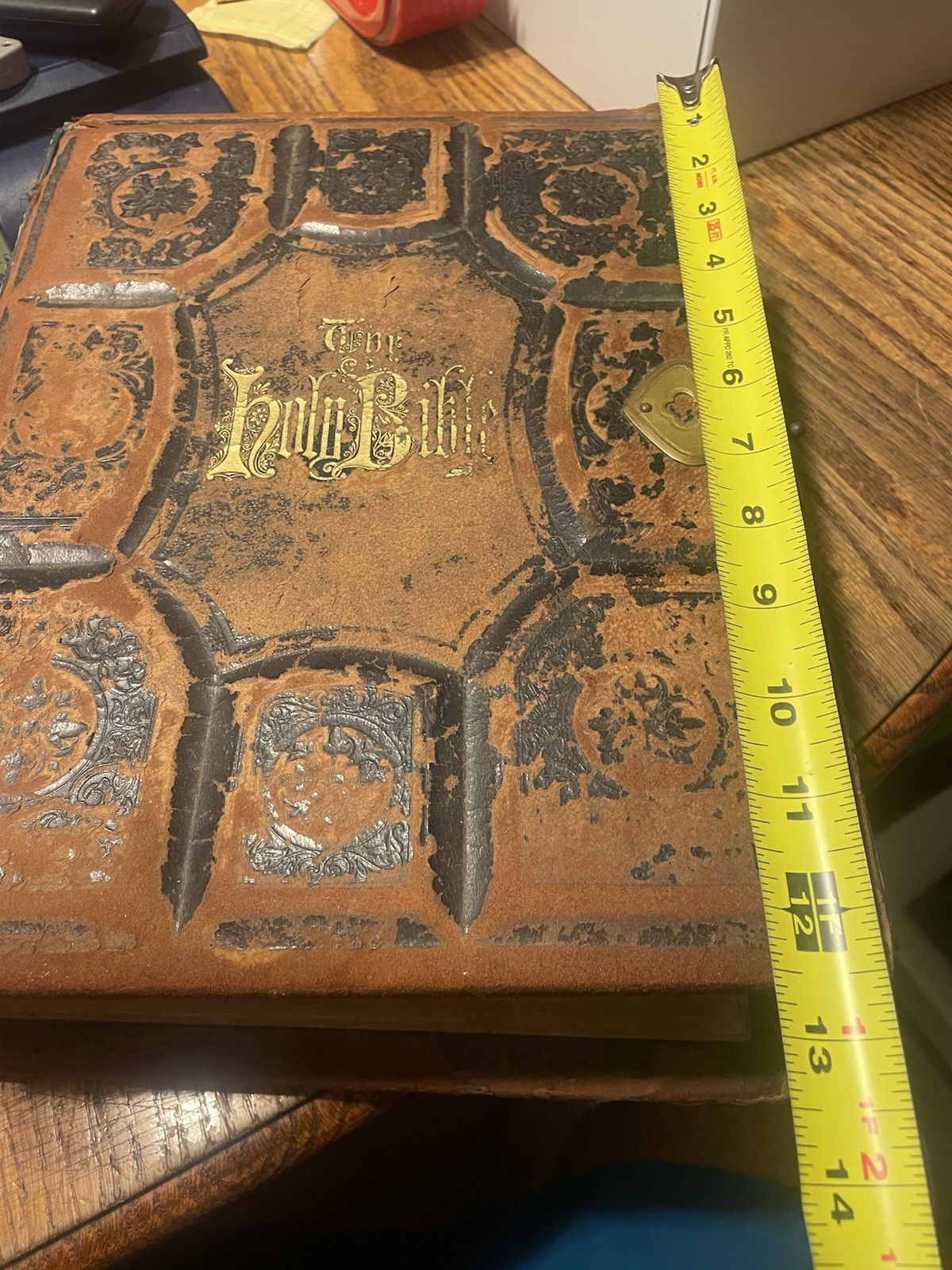 1877 The HOLY BIBLE A J Holman\'s Pictoral Family Bible Leather KJV engravings