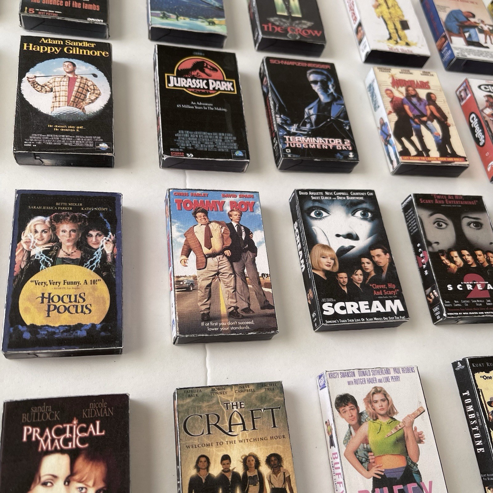 Retro 3D 90\'s Movies Mini VHS Refrigerator Magnets