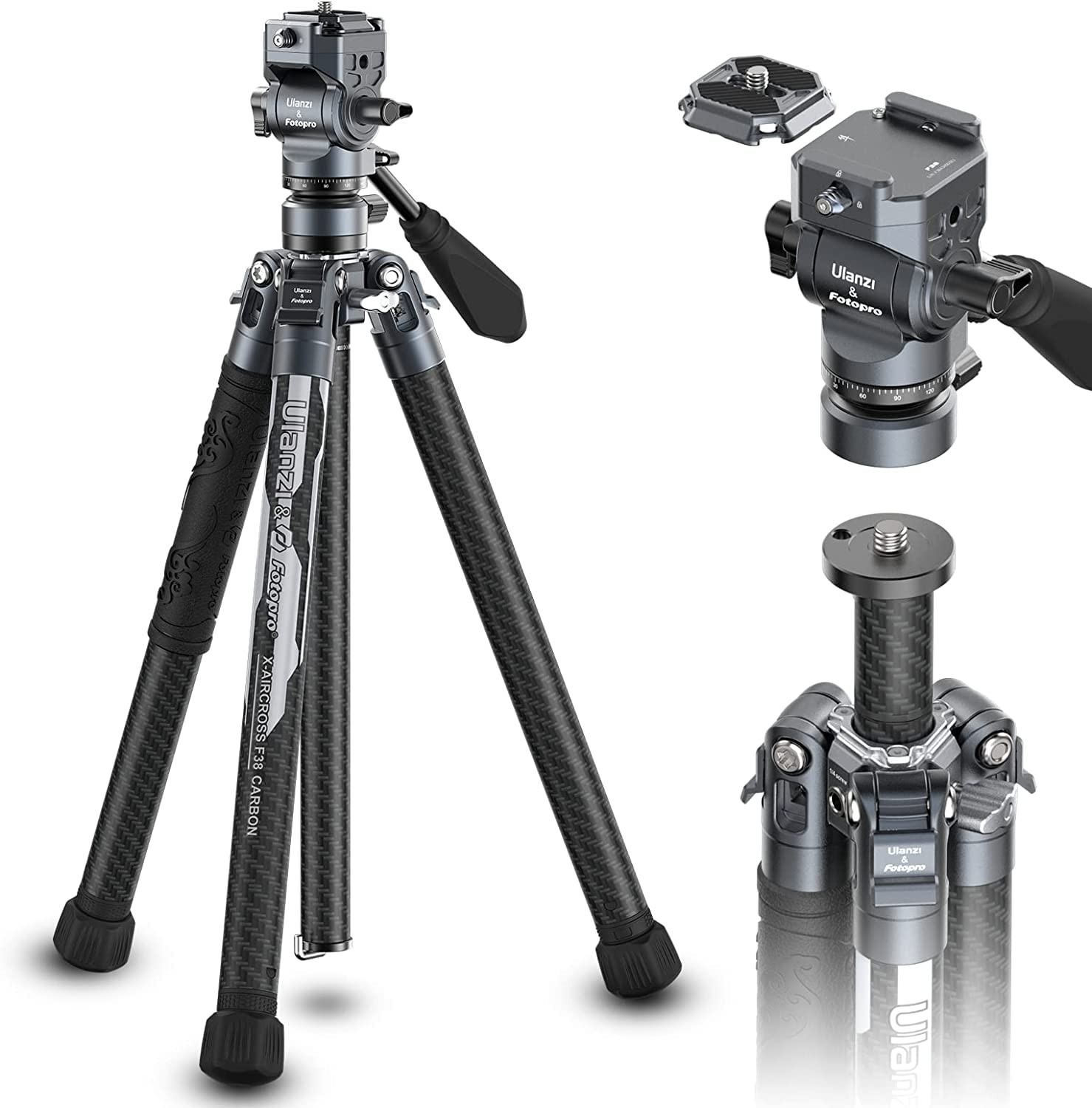 ULANZI F38 Video Travel Tripod, 61.4\