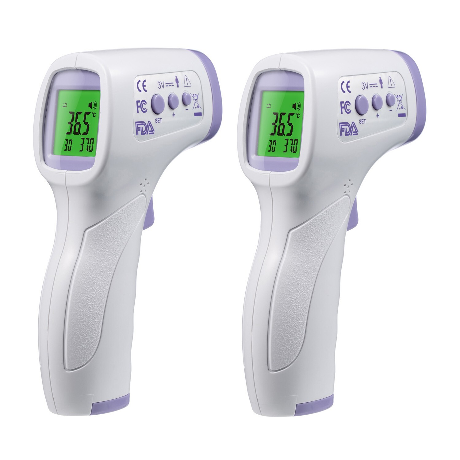 Set of 2 - Gag Gift Adjustable Temperature Forehead Thermometer to Fake a Fever