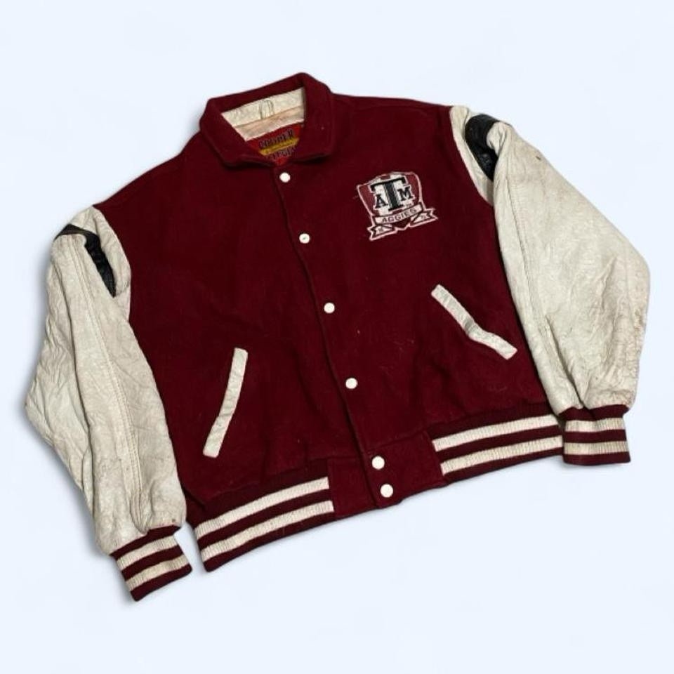 Vtg Cooper Collegiate Texas A&M Aggies Varsity Jacket Size LRG