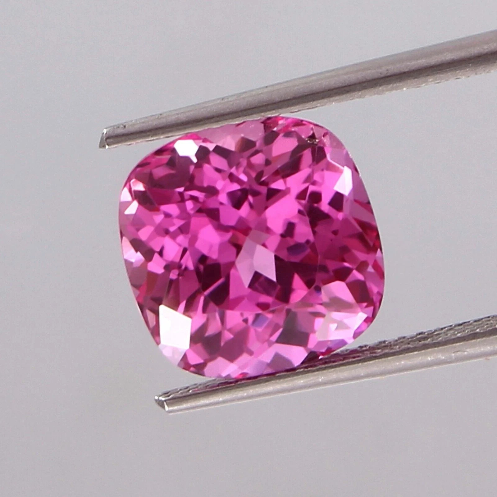 AAA Elegant 9.10 Ct Natural Pink Cushion Sapphire GIE Certified Loose Gemstone