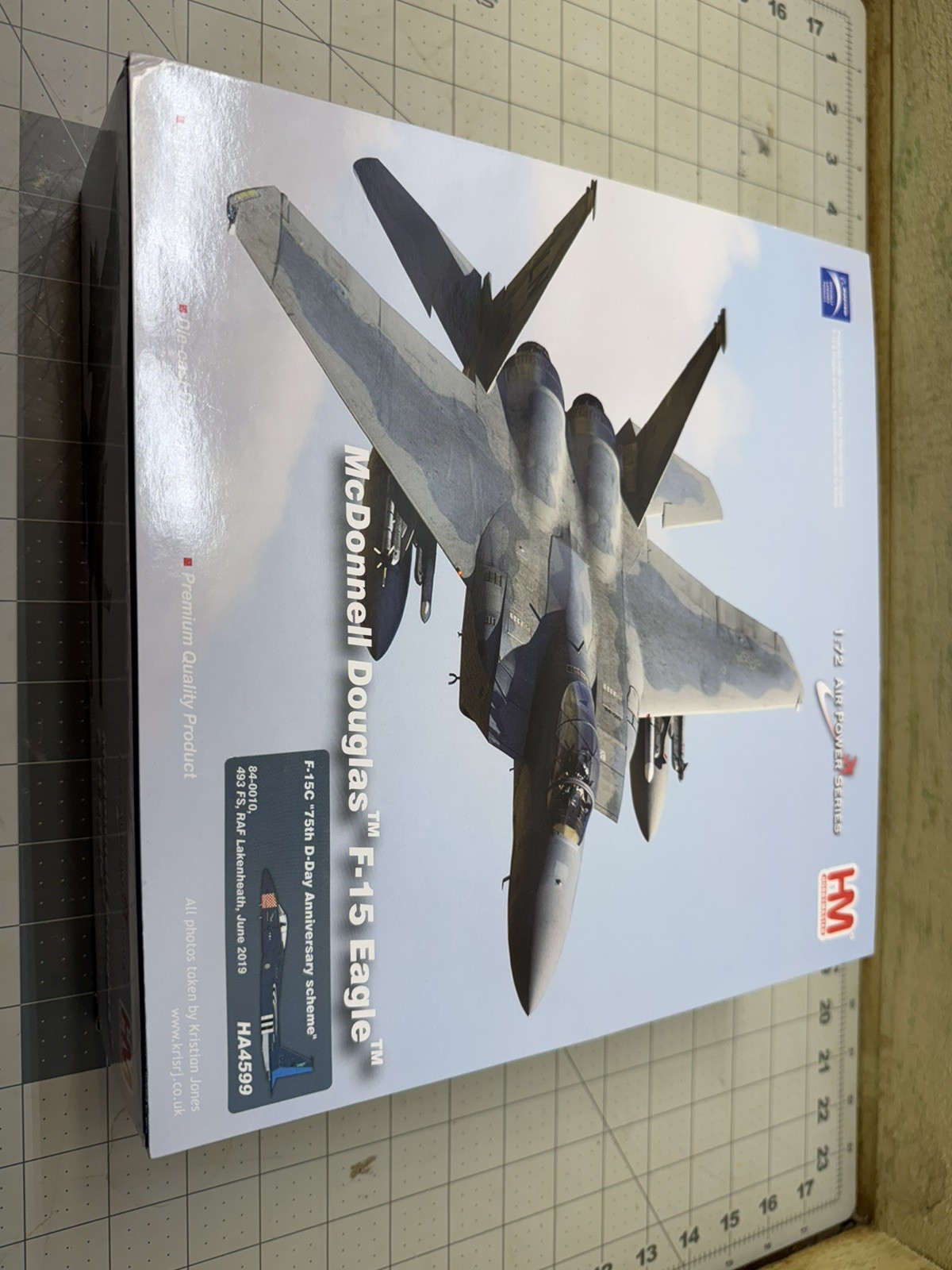 HA4599 Hobby Master F-15C Eagle 1/72 Model #84-0010 USAF 48th FW, 493rd FS Grim