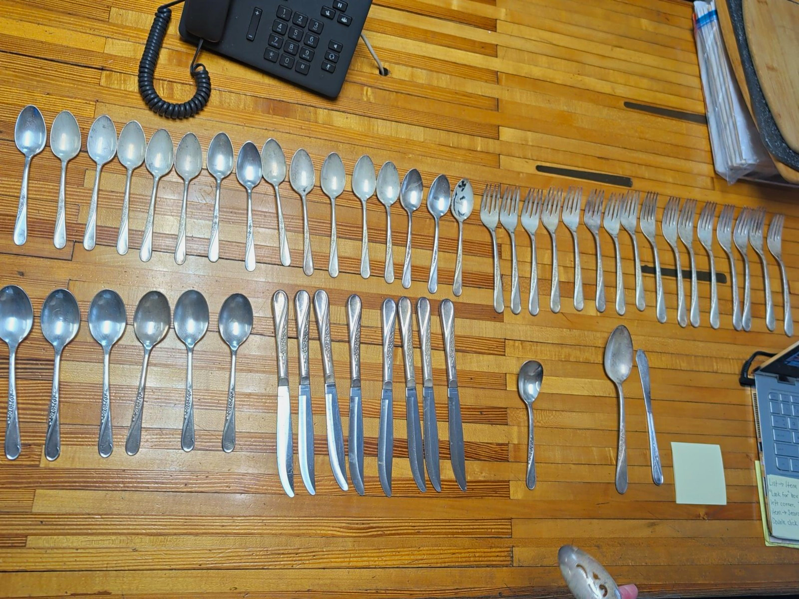  Vintage Wm Rogers & Son IS Silverplate Flatware Set Floral Pattern 50+ Pc