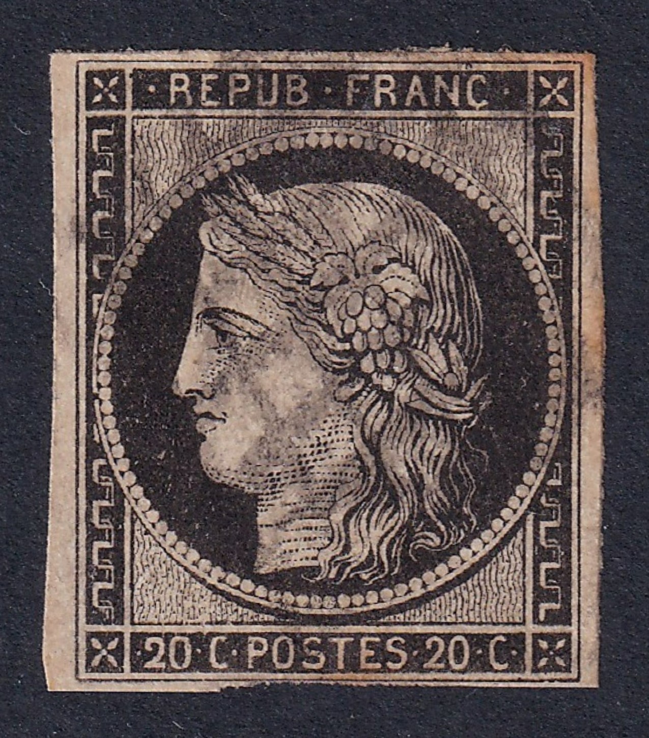 FRANCE 1849 Ceres 20c Black/Yellowish SG 6 Used (CV £65) FRANCE 1849 Ceres 20c Black/Yellowish SG 6 Used (CV £65)