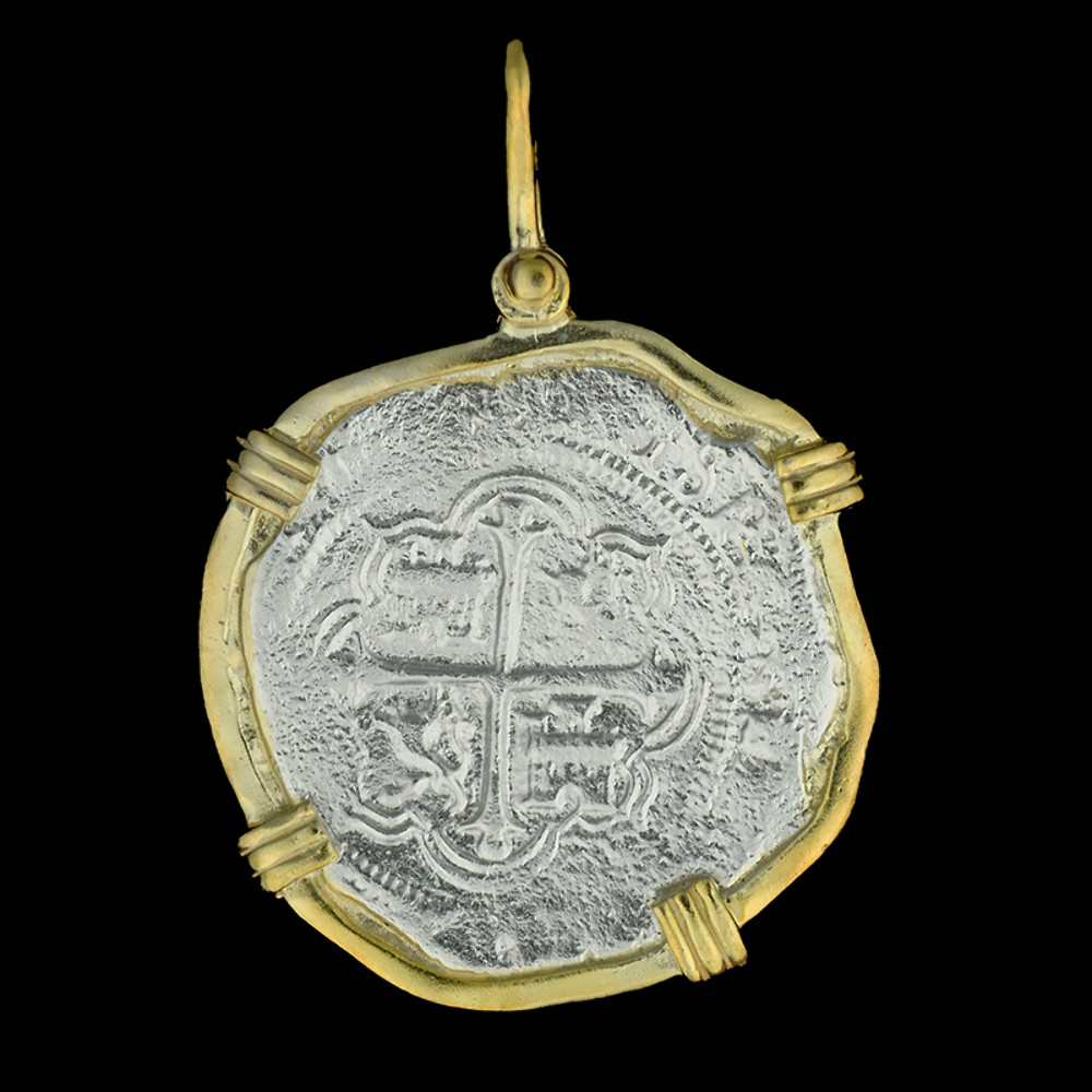 Atocha Sunken Treasure Jewelry - Large Pieces of 8 Silver Coin with Date Pendant