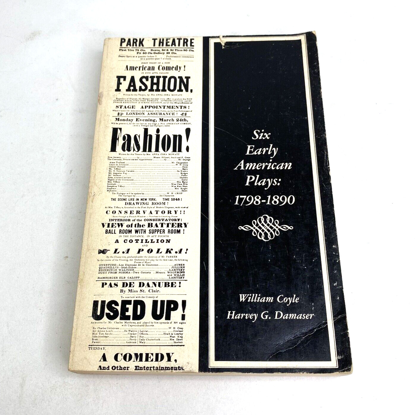 Six Early American Plays 1798-1890 Paperback 1968 William Coyle Harvey G Damaser