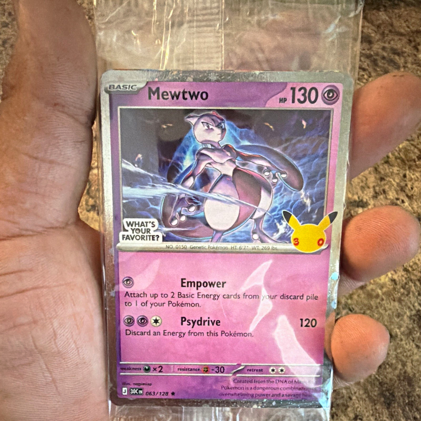 Target Mewtwo Pokemon Promo Family Event 30th Anniversary (Sealed)