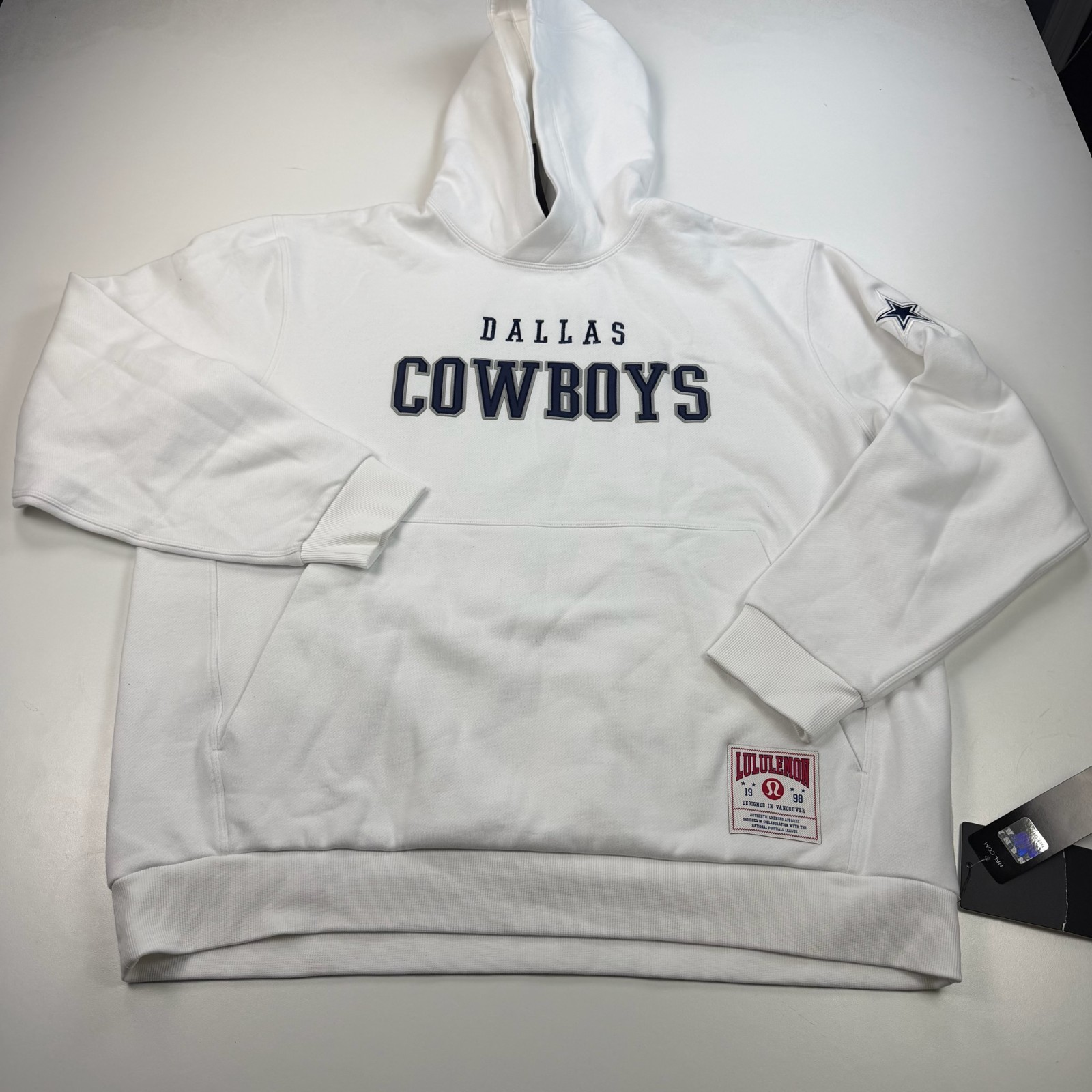NEW Lululemon Dallas Cowboys Hooded Sweatshirt Mens Extra Large Xl White Hoodie